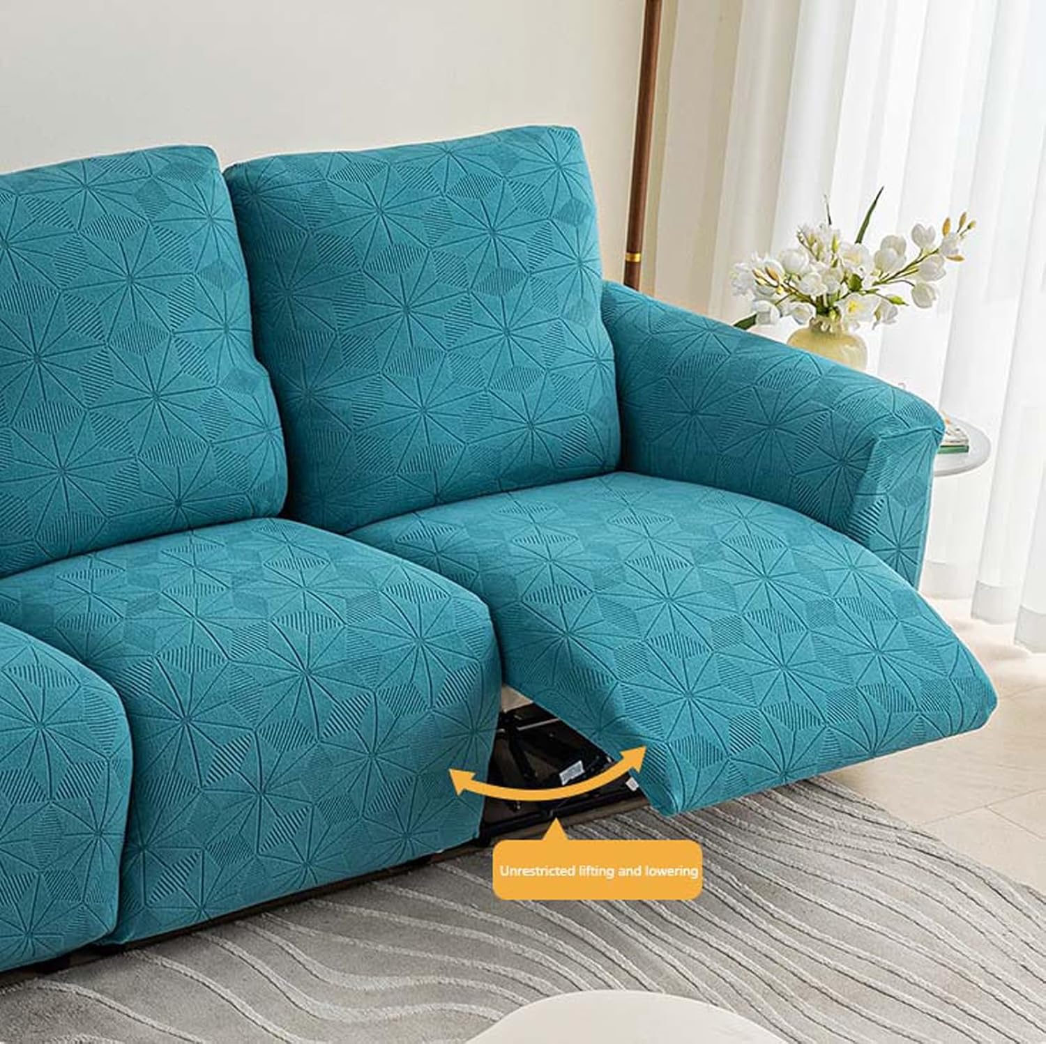 Recliner Chair Cover, Stretch Sofa Cover 3 Seater with Arm Rest, Recliner Slipcover Recliner Sofa Protector Covers
