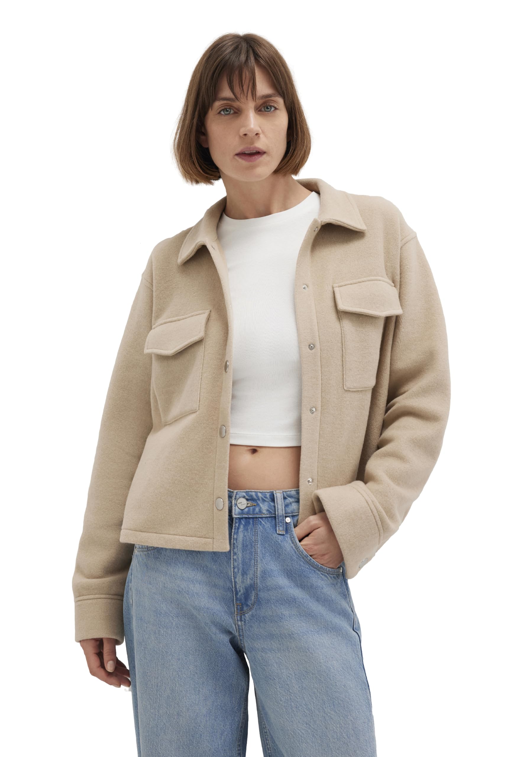 Mavi Damen Button Sweatshirt Pullover