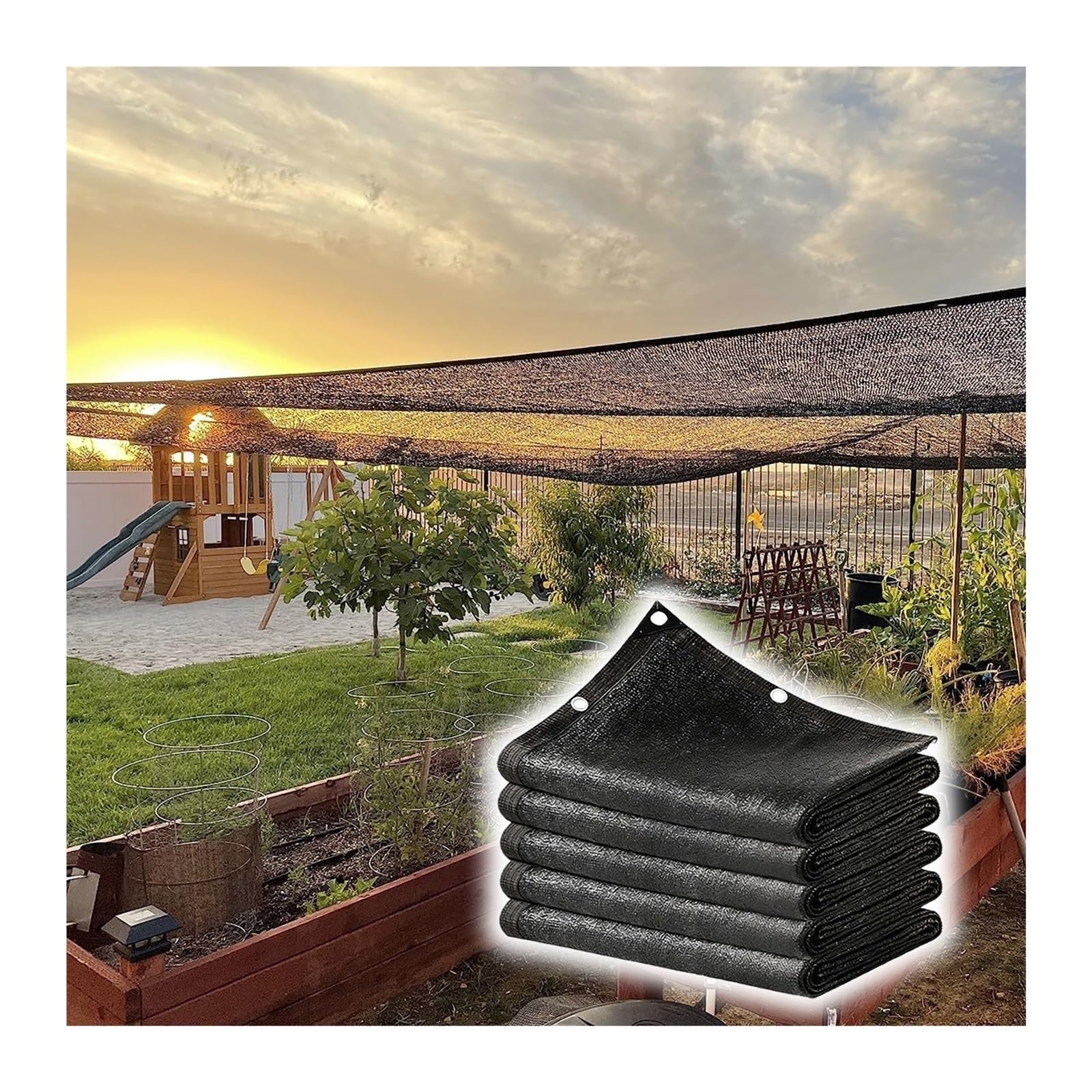 GLDYTVF Garden Netting Sunblock 95% Shade Mesh Tarp with Grommets for Outdoor Garden Patio Greenhouse & Dog Protection (8x15m/26.2x49.2FT) Durable Sun Cover