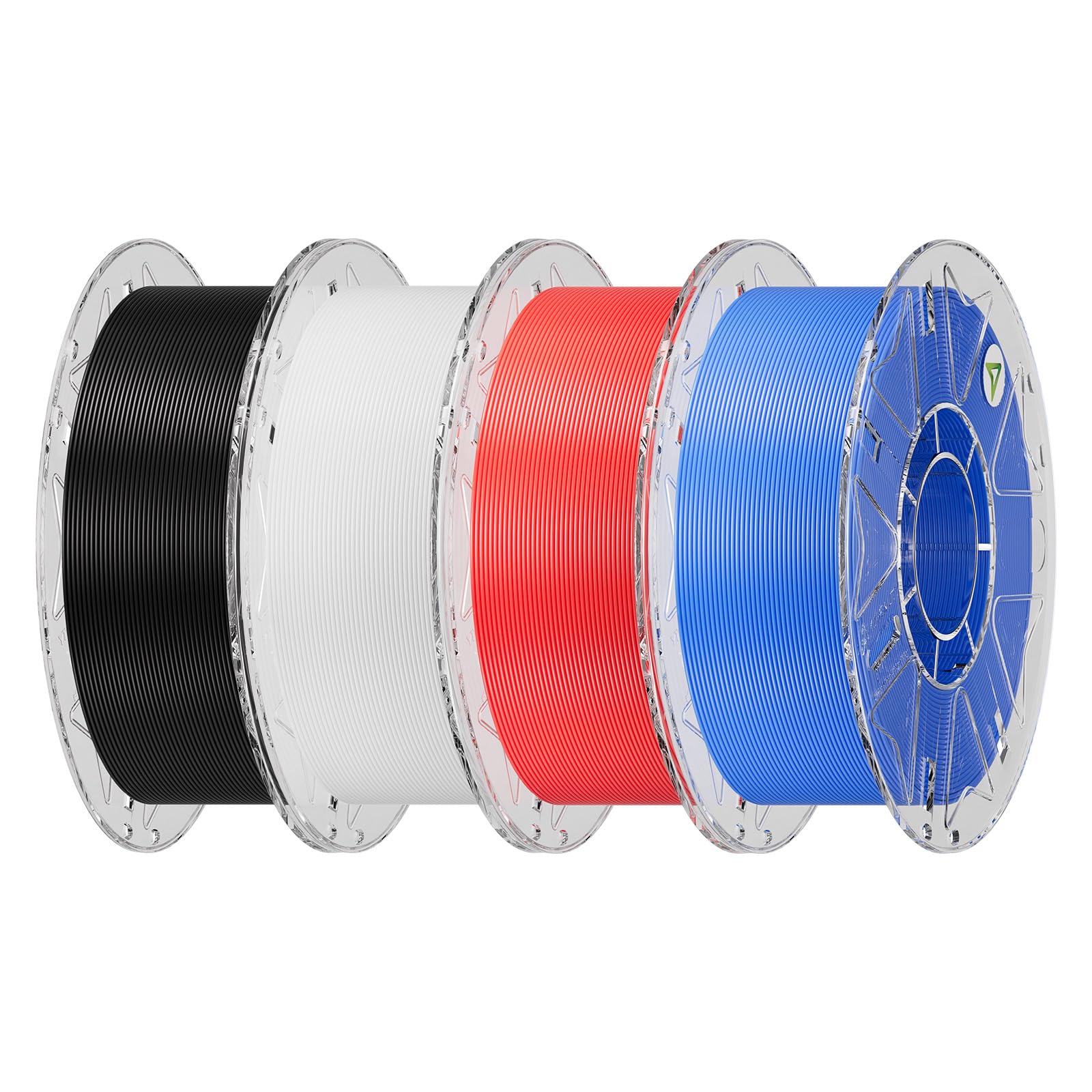 Creality PLA RFID Filament 4KG, Black &amp; White &amp; Red&amp; Blue, 4-Pack