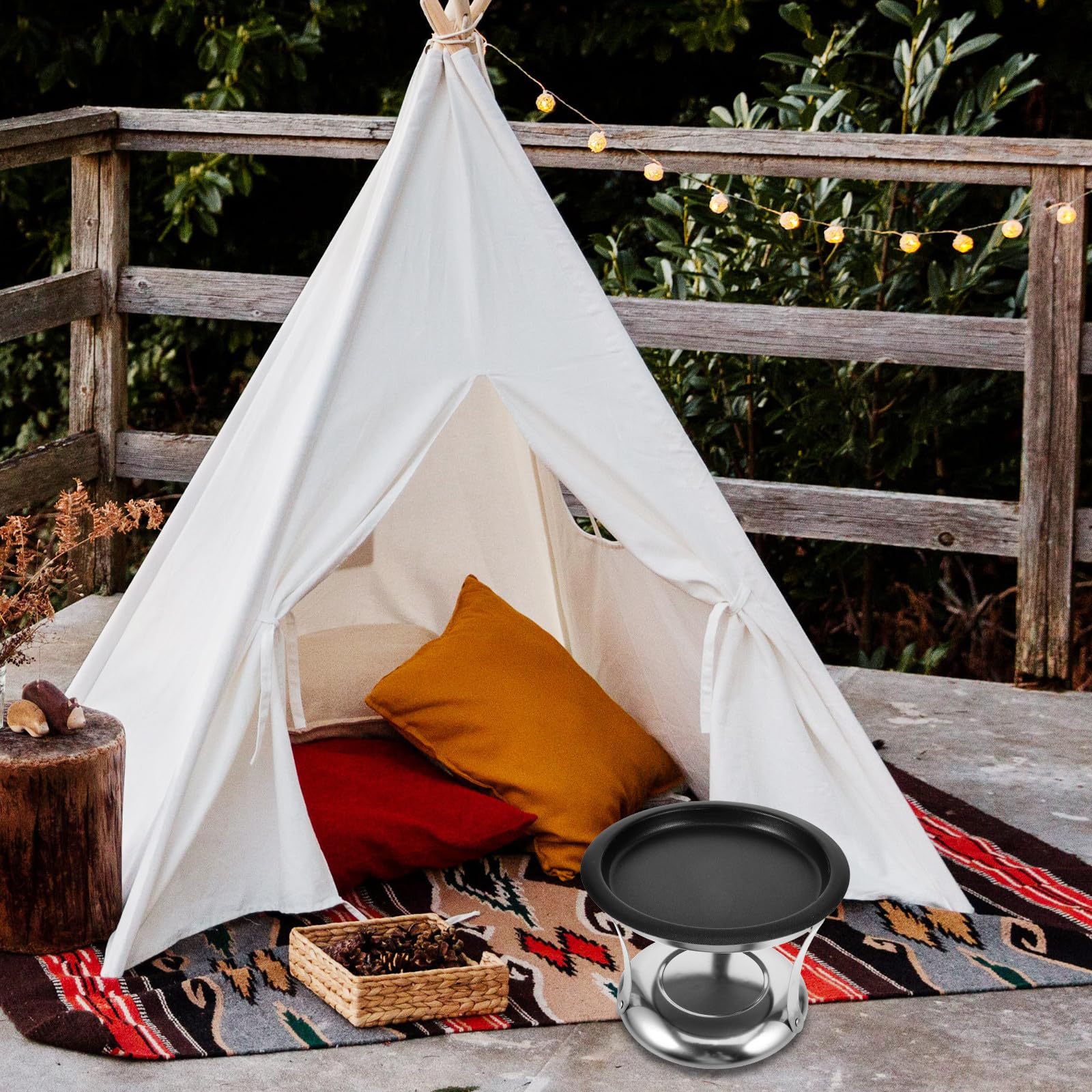 Healeved Edelstahl Buffet Warmhalteplatte mit Rutschfestem Boden und Deckel Buffet Chafing Dish für Grillpartys Camping Serviertablett Zubehör