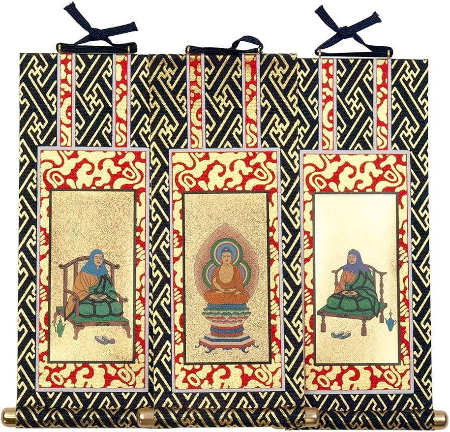 Amazon｜木谷仏壇 三幅掛け軸セット 天台宗 20代｜仏間・神道用掛軸