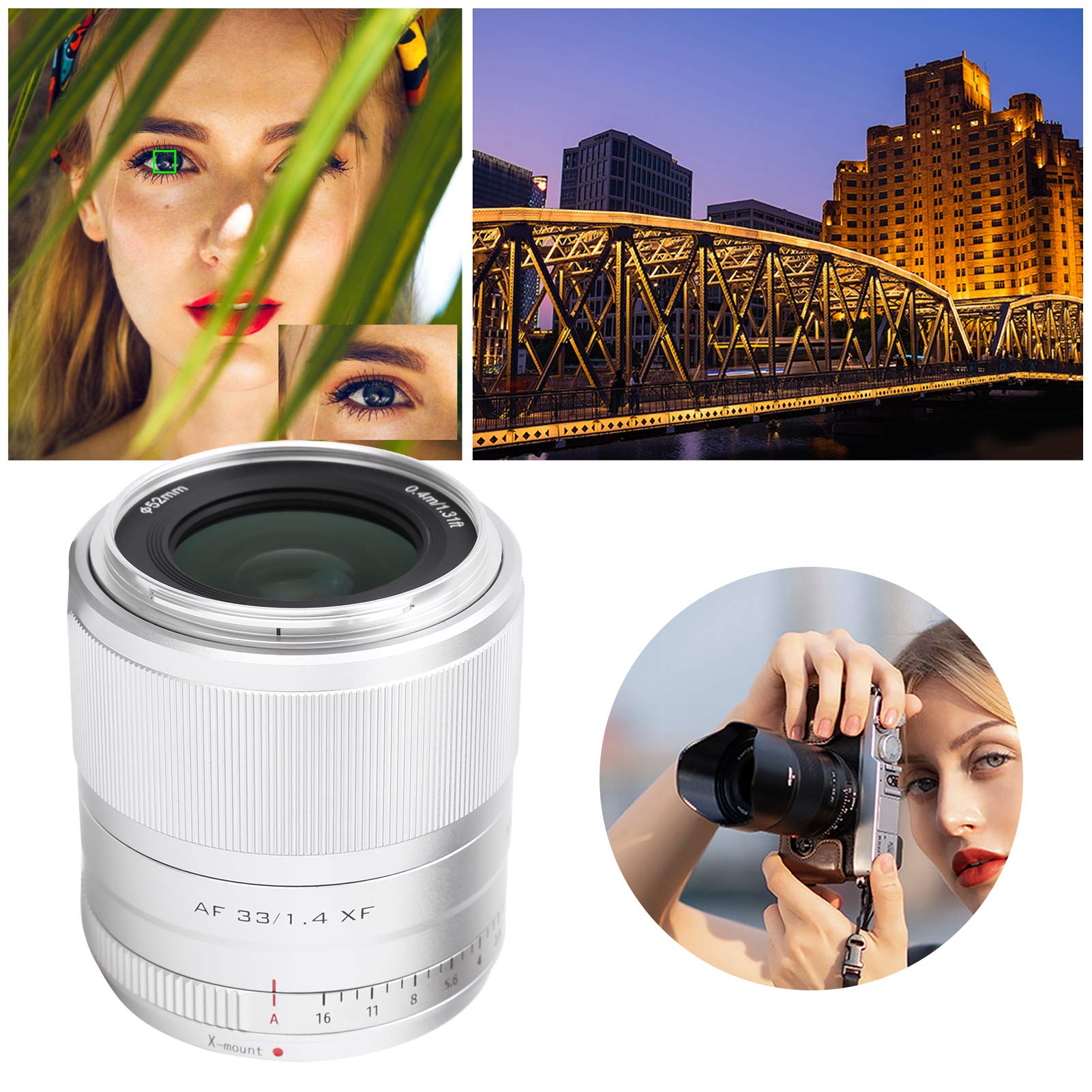 Amazon.co.jp: オートフォーカスレンズ、F160.1倍倍率45.7°透視光学