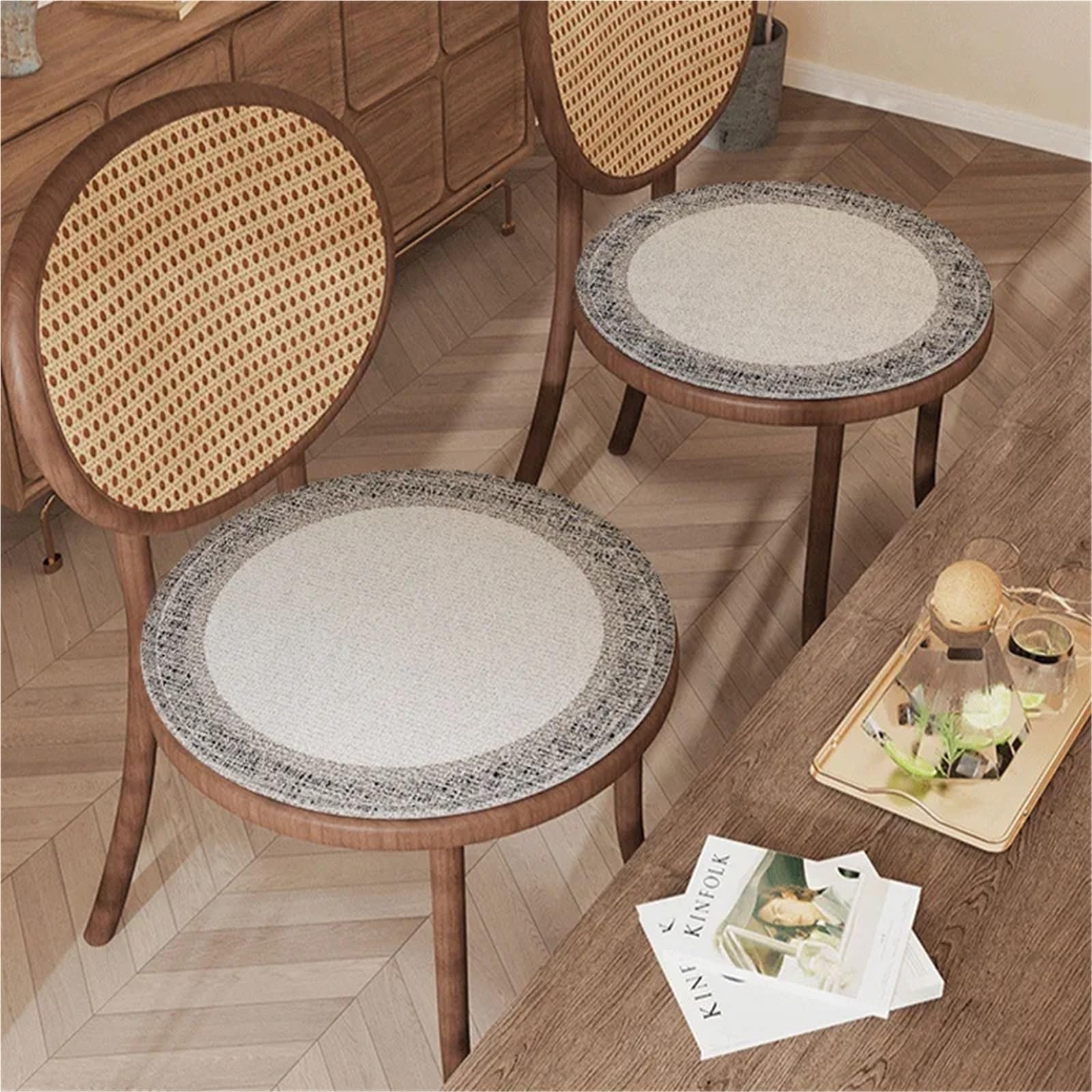 Lot de 5 tabourets ronds d'été en soie glacée pour restaurant - Antidérapants (temps)