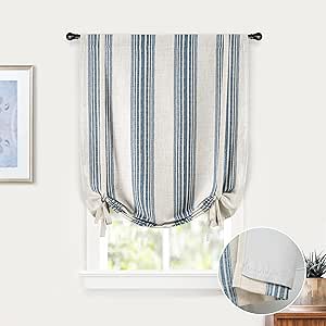 DriftAway Chris Cortina de bolso com haste de balão ajustável para janela pequena, 63 cm x 119 cm, azul marinho