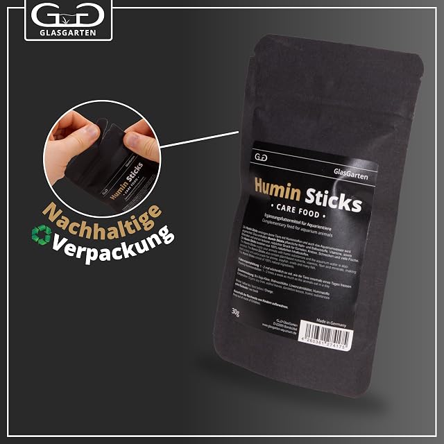 Foto 3 de 7 de GlasGarten Humin Sticks - 30g - alimento complementario para gambas Ornamentales, Caracoles y cangrejos…