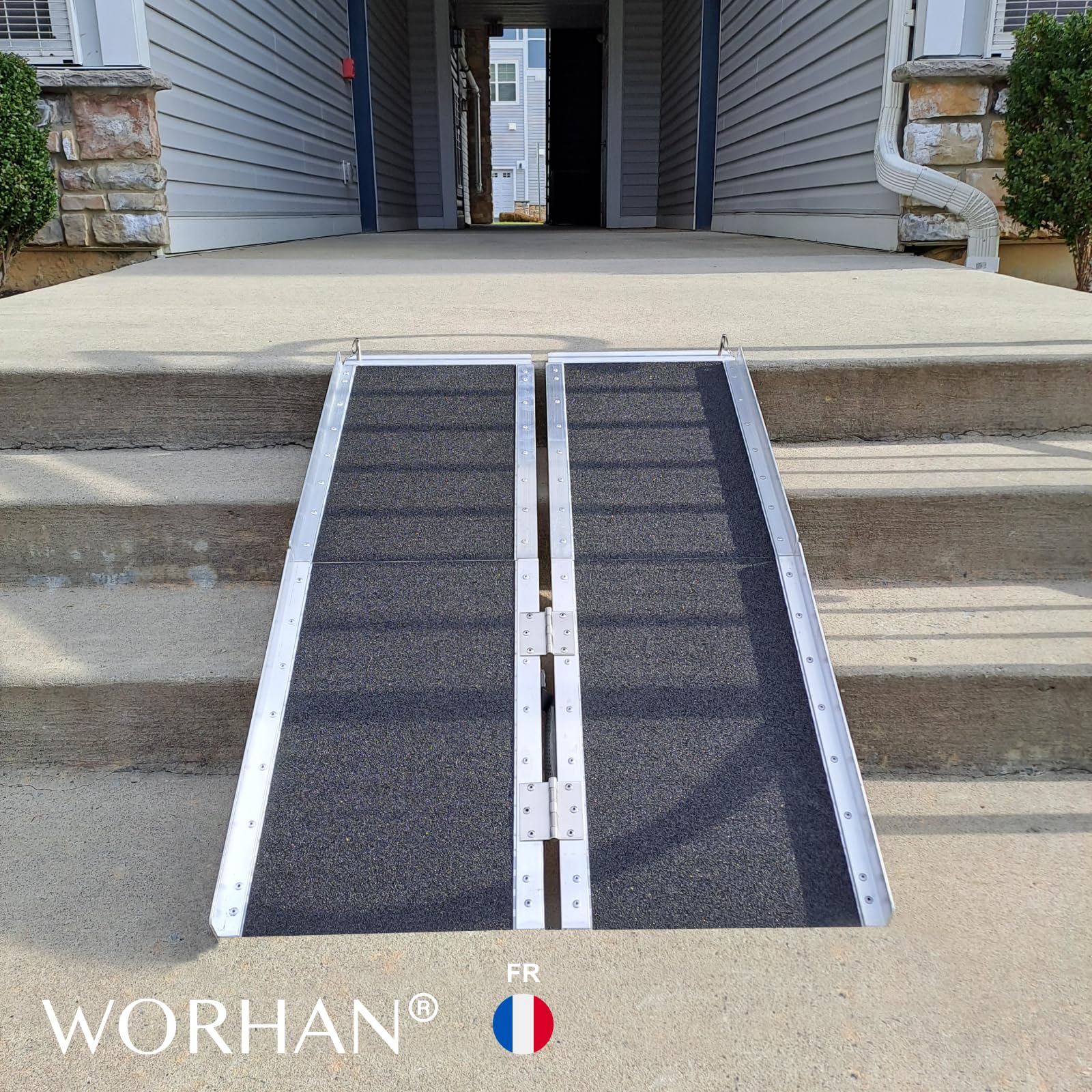 Rampe 1.22m Alu Pliable Valise Aluminium pour Fauteuil Roulant Chargement Scooter Plate-Forme Fonction Antidérapante Elevée Neuf R4J