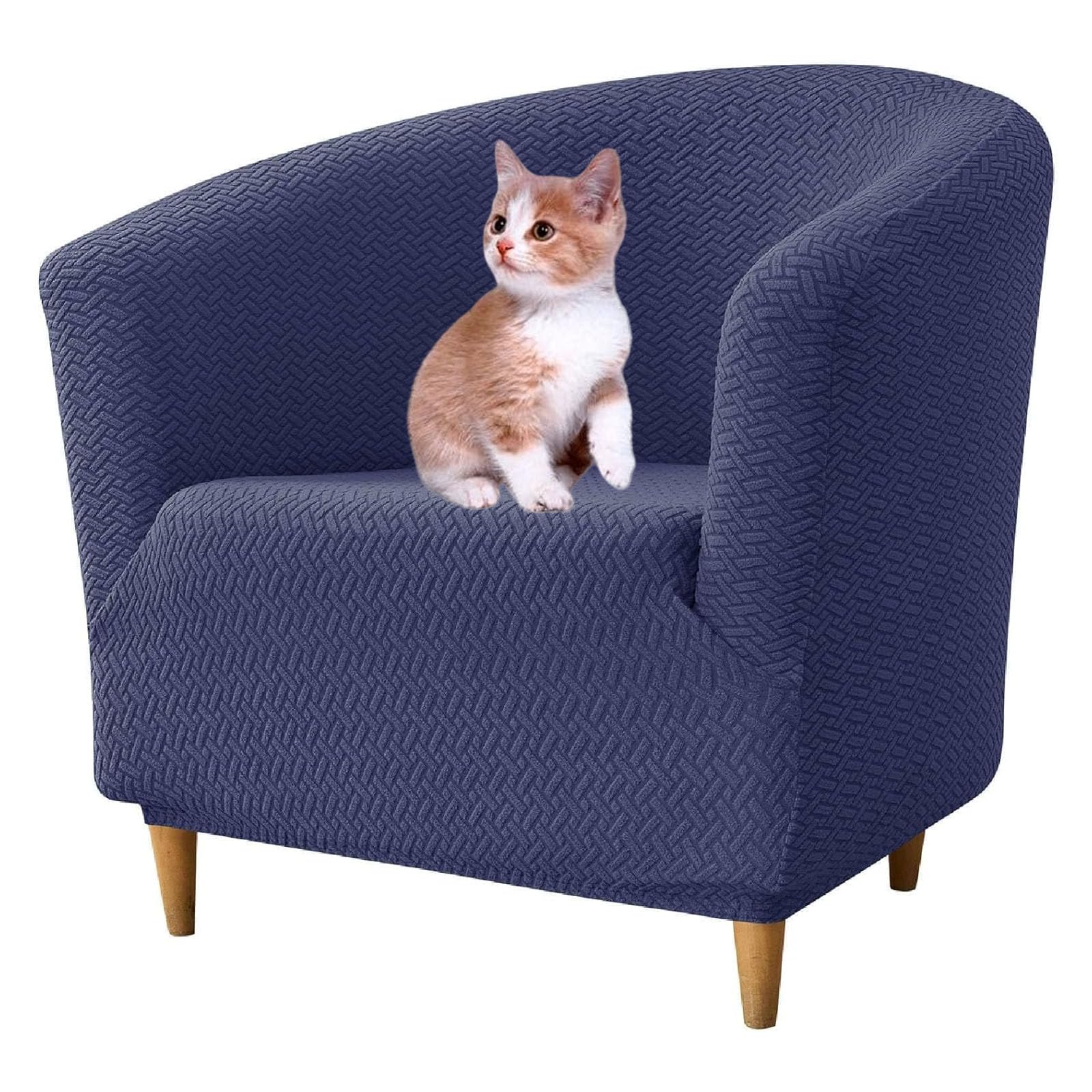 Funda de sillón de barril elástica para renovar asientos gastados