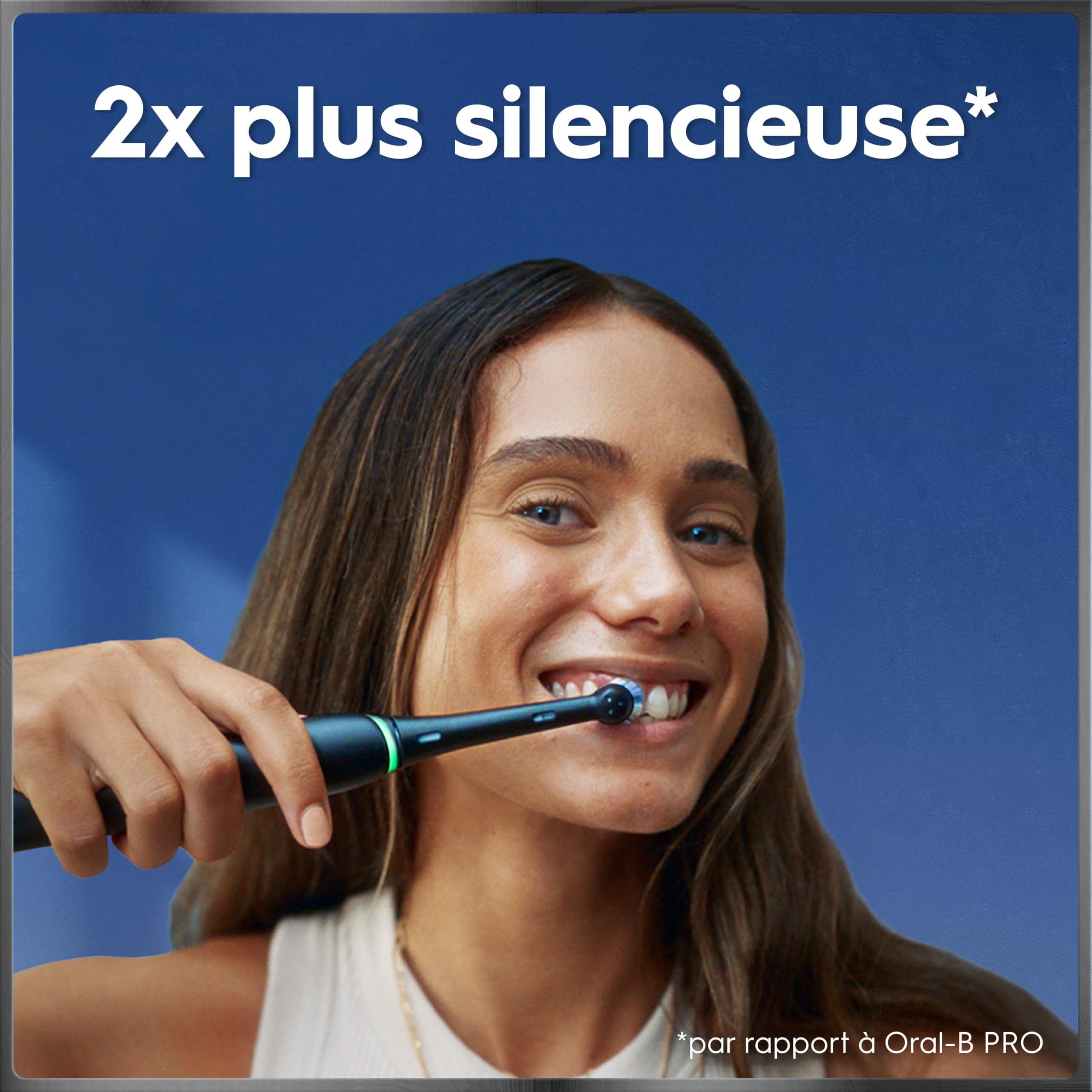 Oral-B Brosse A Dents Electrique iO 9 Bleue, 7 Modes De Brossage Dont Blancheur Et Soin Des Gencives, 16 Zones De Nettoyage, Ecran Interactif, Brossette Oral B De Rechange, Etui De Voyage