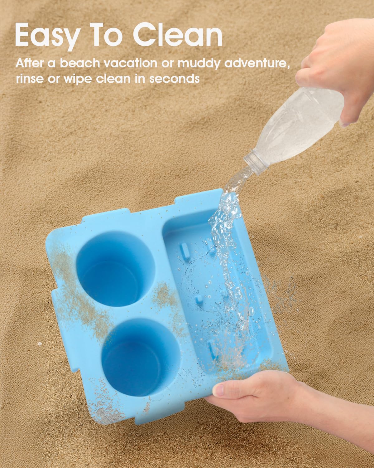 Topper Tray For Bogg Bag - Cup Holder & Snack Organizer, Fits Stanley 30oz/40oz, Grayish White