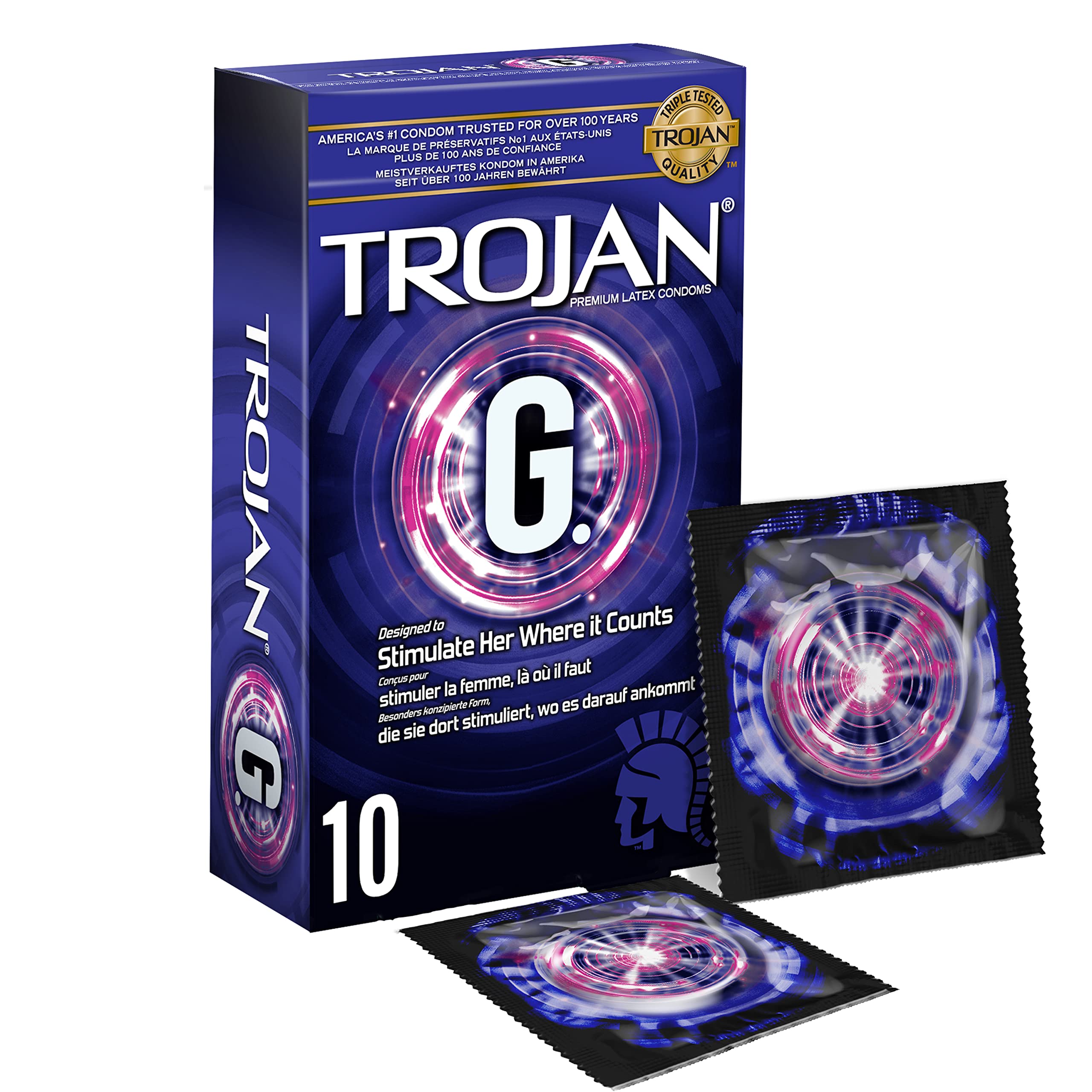 G. Condoms, Distinct Shape with Ribs - Pack of 1
