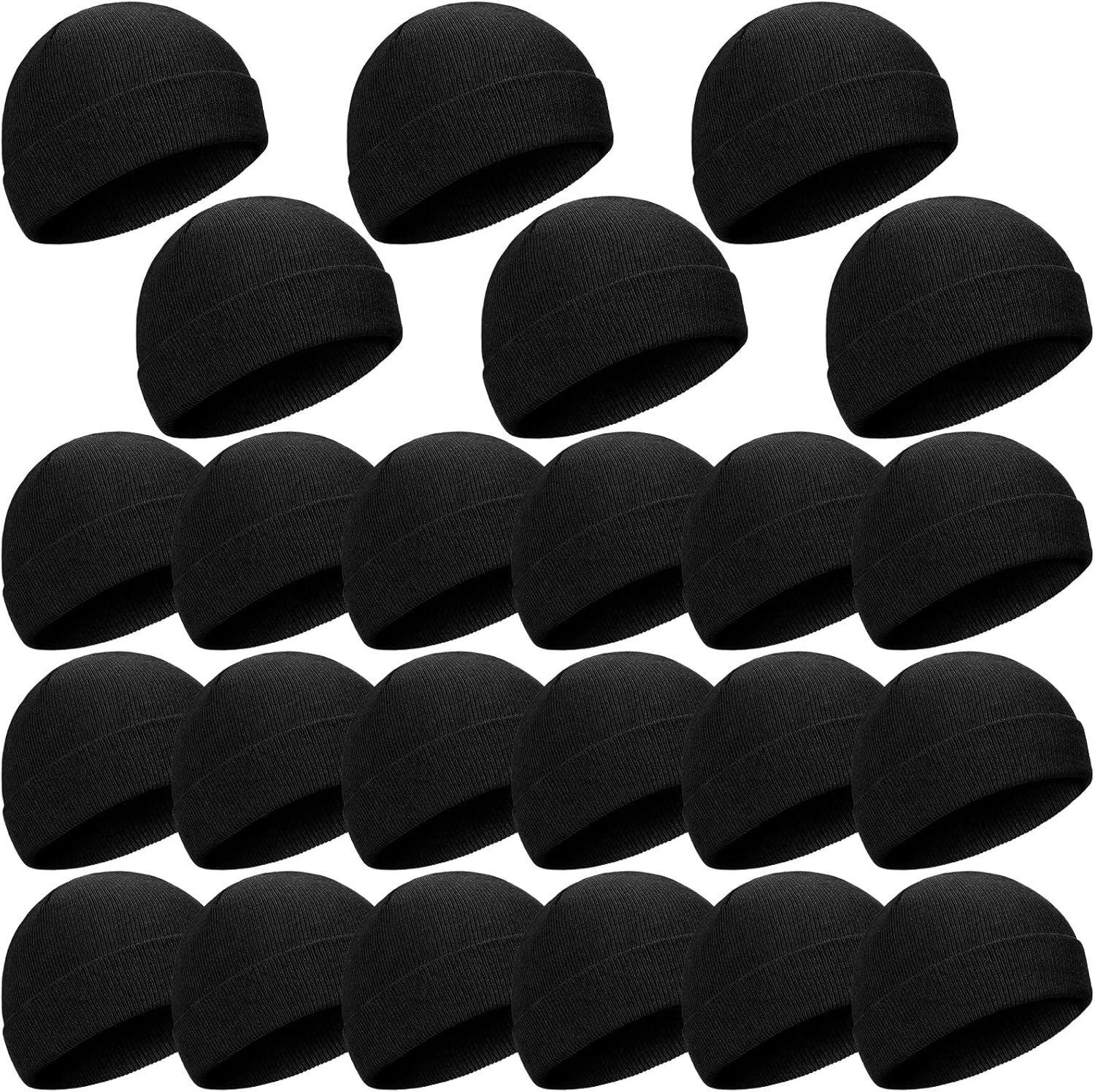 Tarpop 24 Winter Beanie Hats Knit Skull Cap Cold Weather Warm Knitted Cuffed Skull Beanie Bulk for Men Women