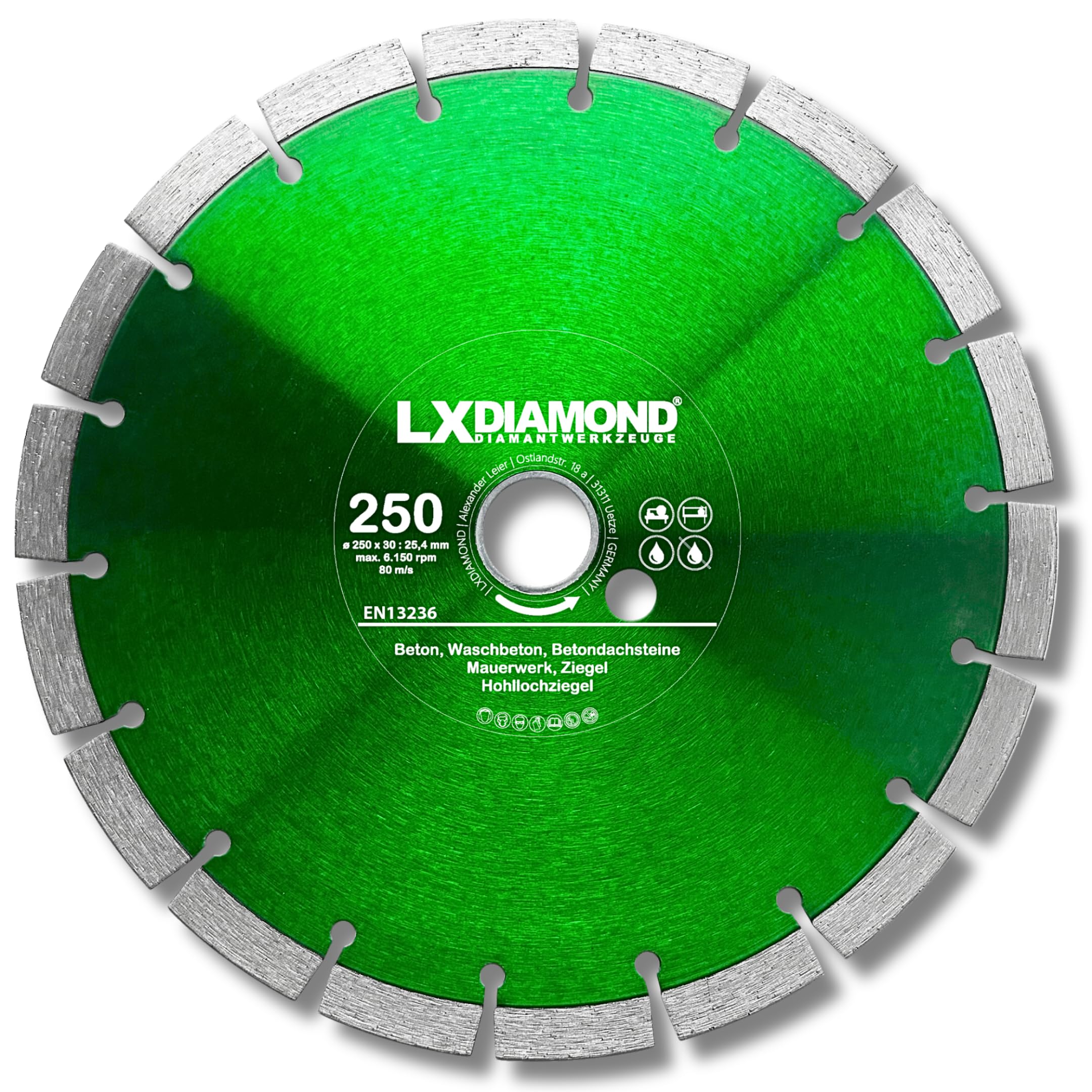 LXDIAMOND Diamant-Trennscheibe 115mm x 22,23mm - für Winkels