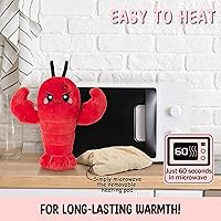 Vista 5 de Crustacean - Almohadilla térmica sin perfume para microondas para mujer, juguete de animal de peluche cálido y acogedor calentable, bolsa de calor