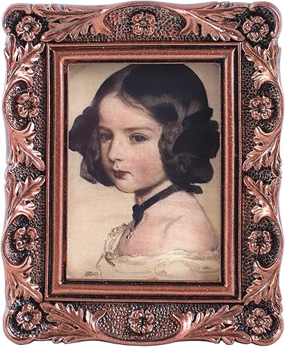 Marcos pequeños vintage de 2.5 x 3.5 pulgadas, minimarcos de fotos ornamentados antiguos para montaje en pared y mesa, decoración victoriana del