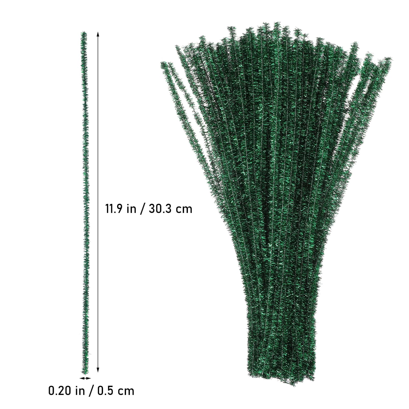 LALAFINA 500pcs Shiny Pipe Cleaners Craft Twisting Sticks Bendable Glitter Stems for Decorations Crafts