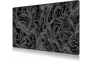 JIALONG Black Topographic Mouse Pad XXL: Conquer Your Virtual Landscape