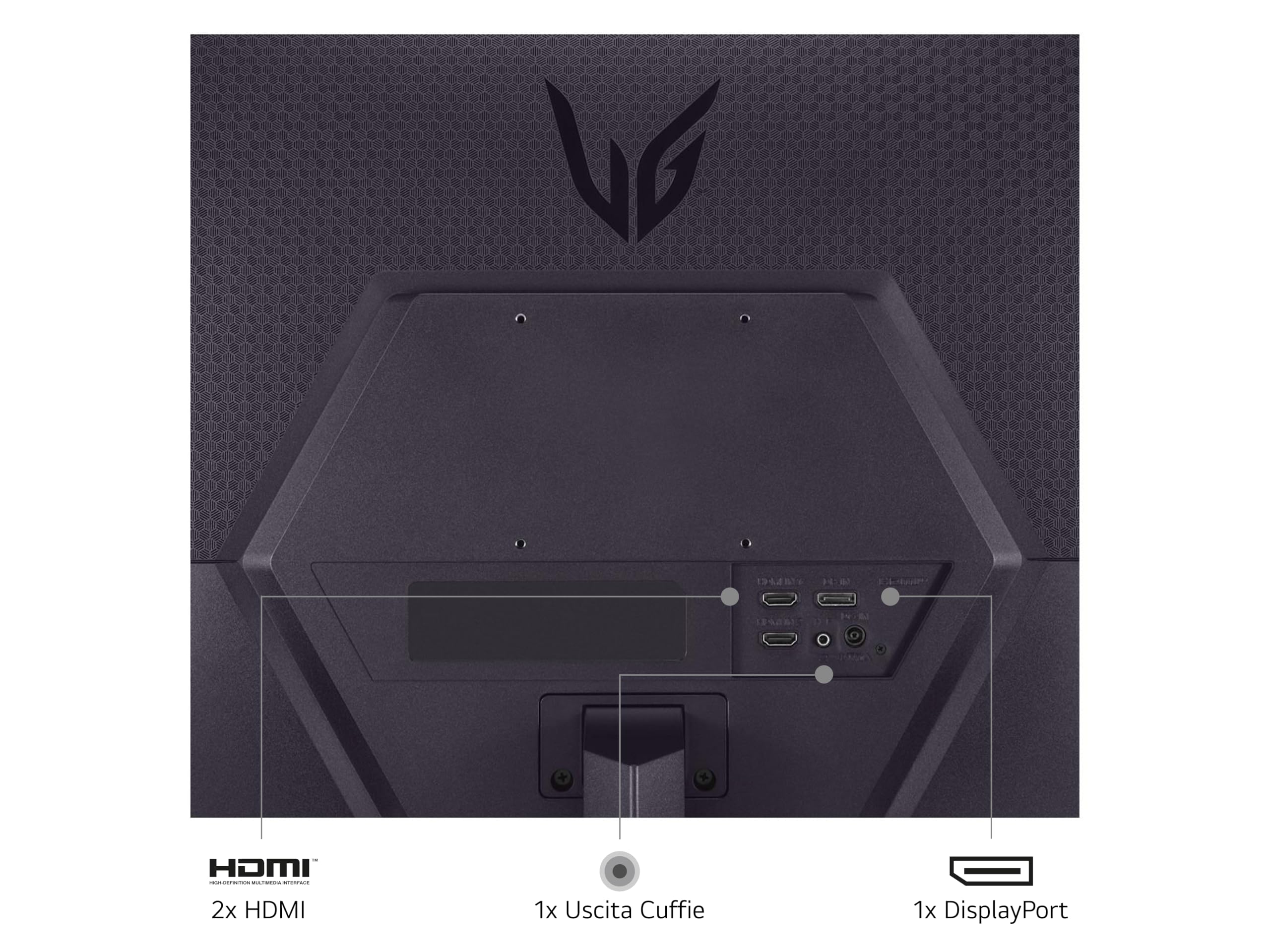 LG UltraGear 27GS50F Monitor Gaming 27" FHD (1920x1080), 180Hz, 1ms, AMD FreeSync, HDR 10, HDMI 1.4, DisplayPort 1.2, Uscita Cuffie, Flicker Safe, Nero