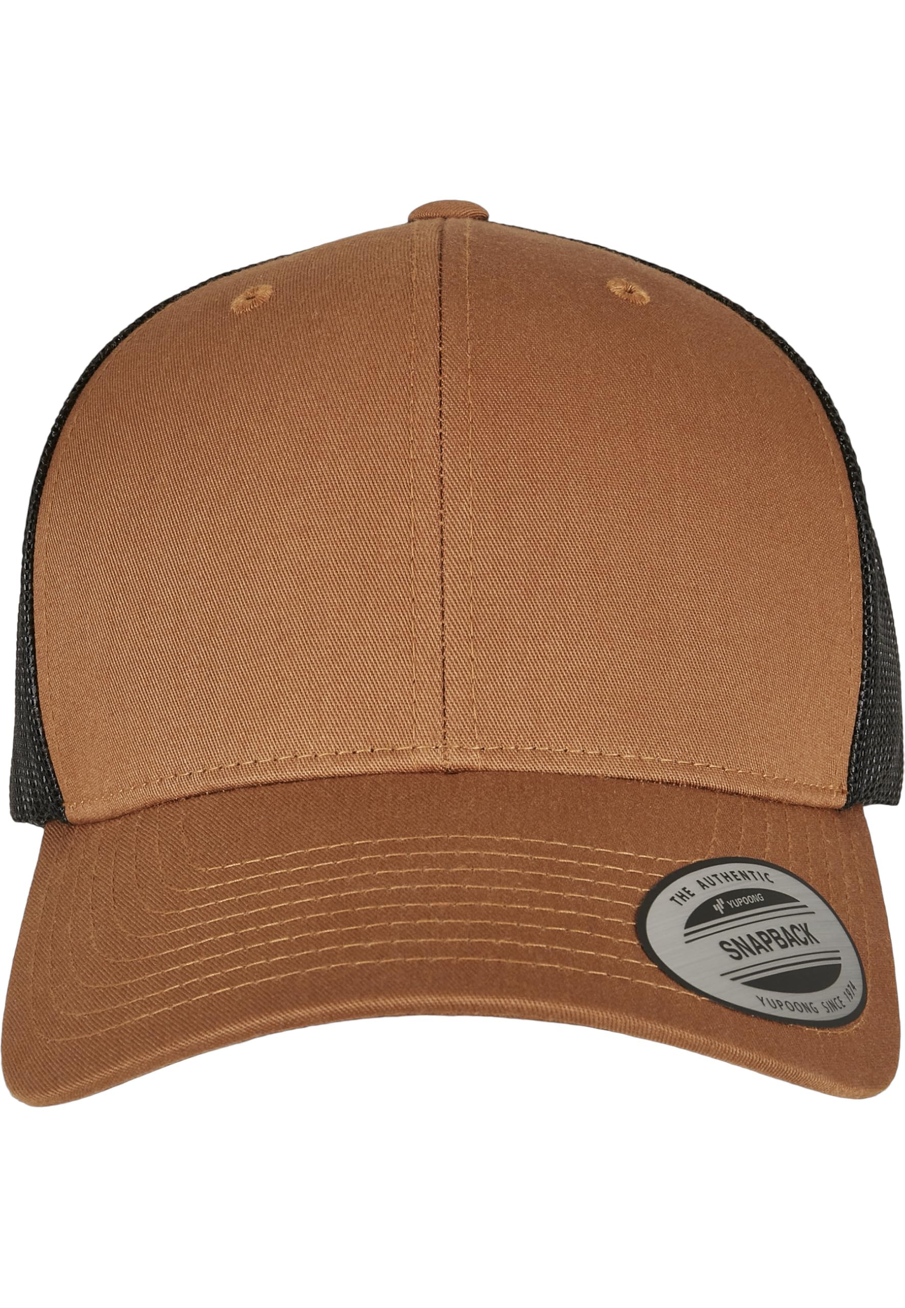 Flexfit Unisex-Adult Retro Trucker 2-Tone Baseball Cap, Caramel/Black, one Size
