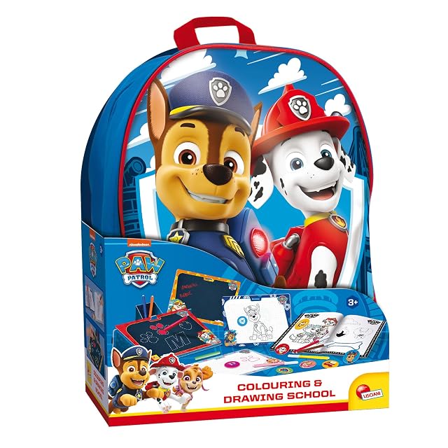 Lisciani - La Pat'Patrol - Escuela de Dibujo y Dibujo - Mochila - Juego Creativo