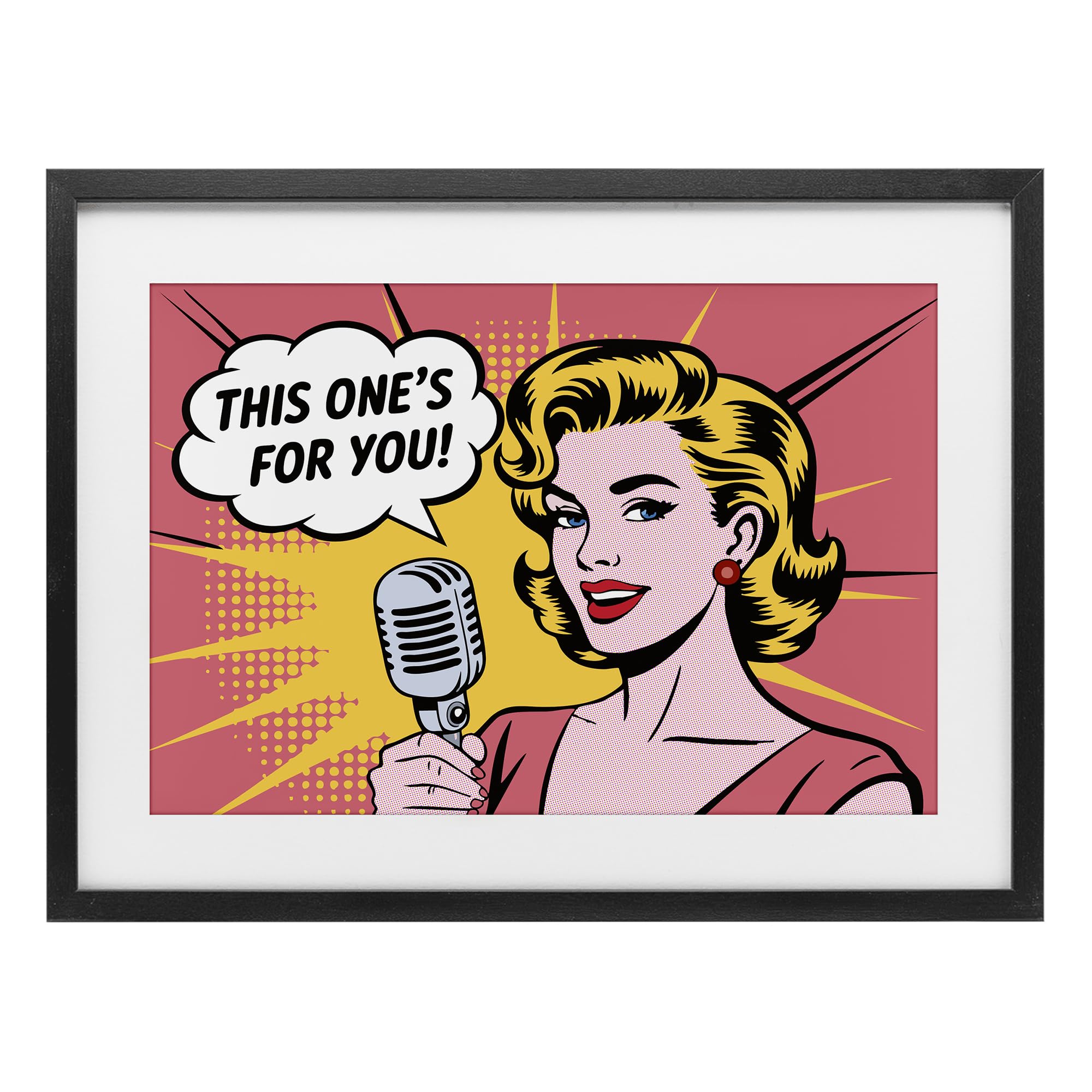 Stupell Industries Midnight Black (Textured) 'This One's For You'| Framed Print Under Glass