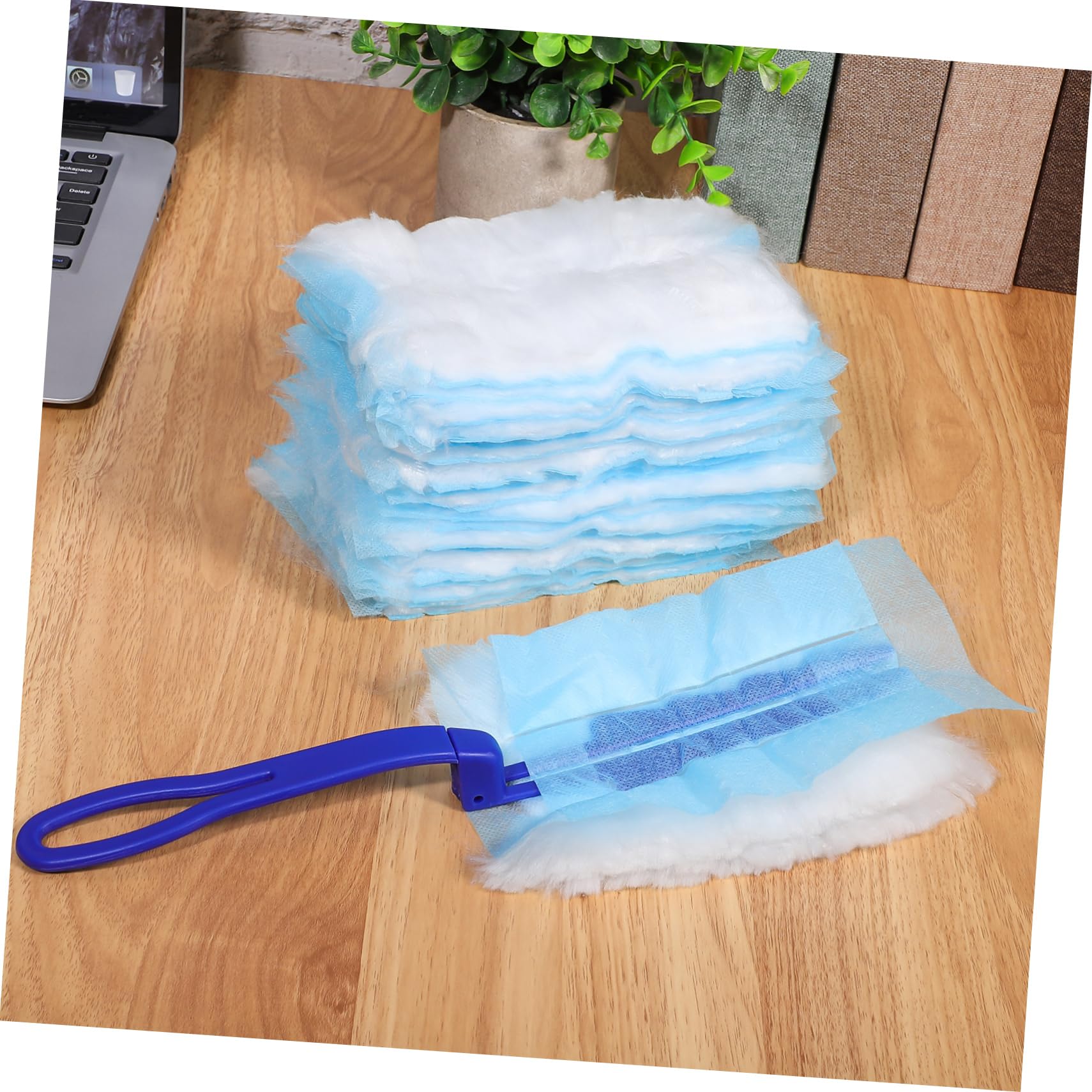 Gatuida 4sets Duster Elettrico Con Ricariche Panno Elettrostatico Per Pulizia Di Mobili Finestre e Auto Design Ergonomico e Manico Resistente Testine Sostituibili Facile Da Usare e