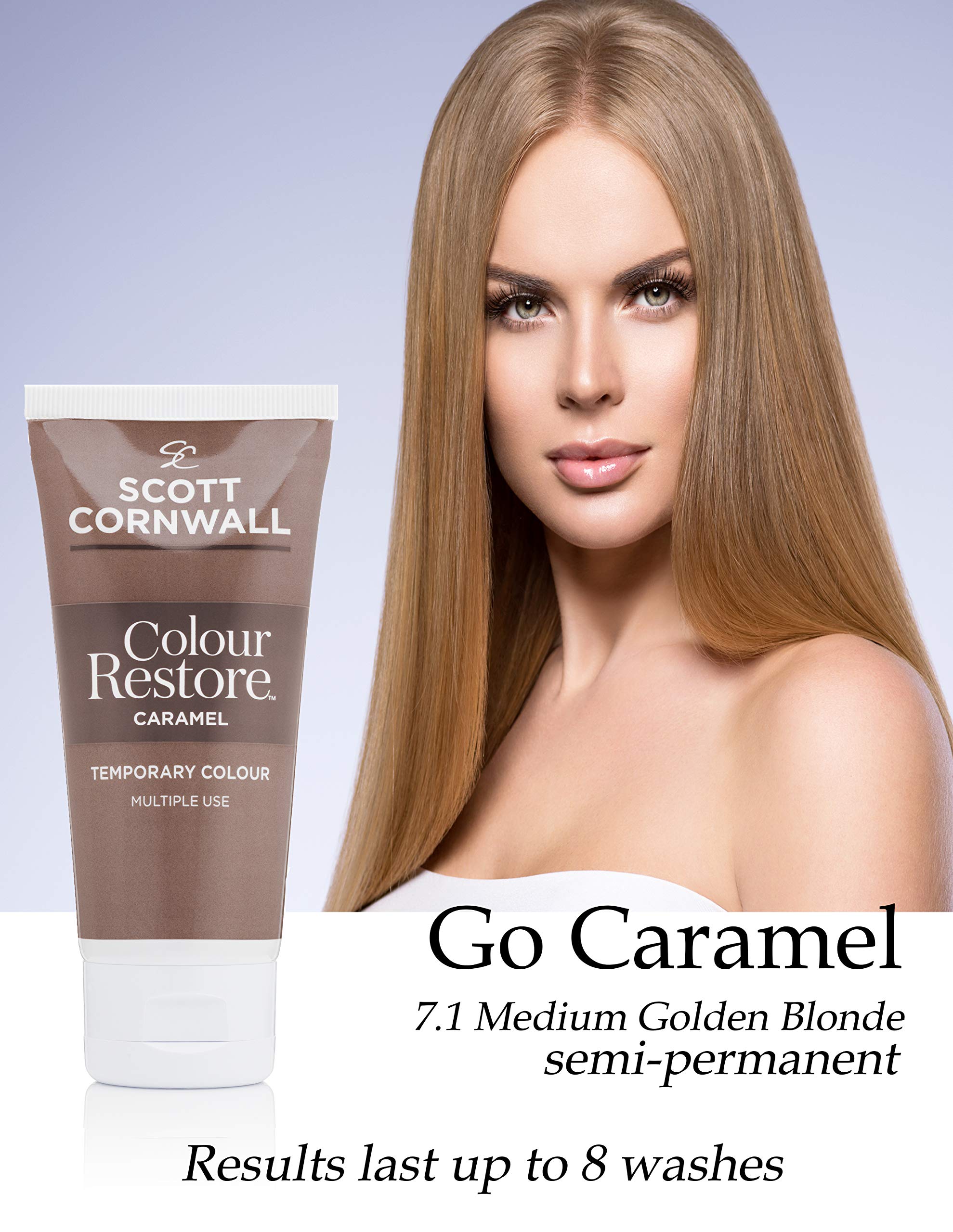 Scott Cornwall Colour Restore Caramel Temporary Toner Dye, Hair Toner