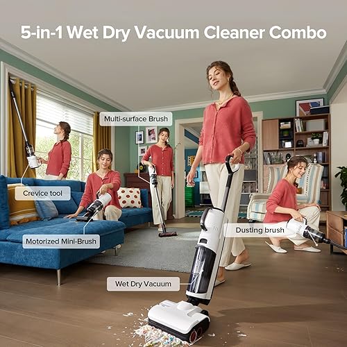 Miniatura 2 de roborock Dyad Pro Combo Aspiradora en seco y húmedo, aspiradora inalámbrica 5 en 1 para múltiples superficies, succión de 17000 Pa, elimina la