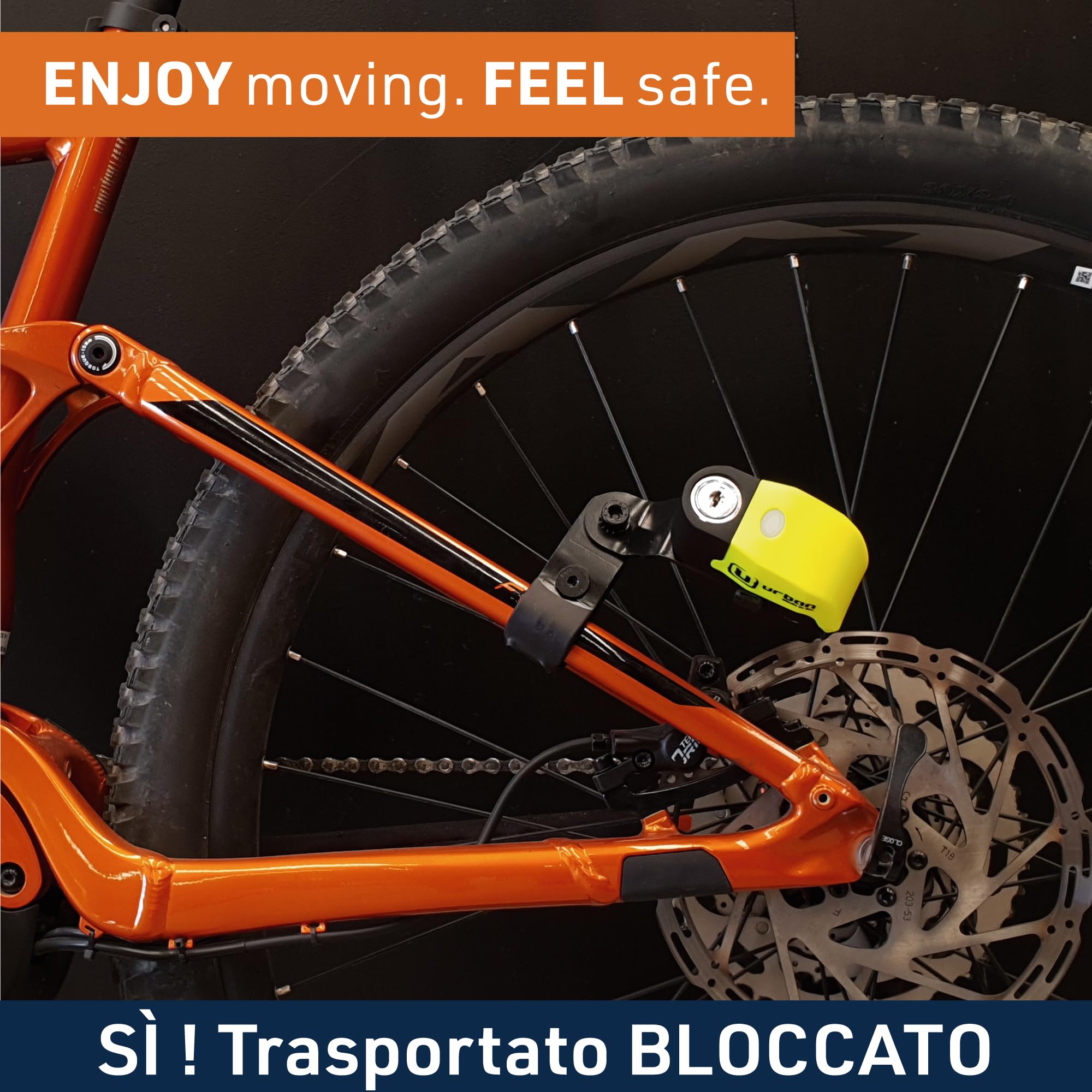 URBAN UR6 Antifurto Moto Blocca Disco con Allarme 120dB LED Impermeabile Sensibilità A+