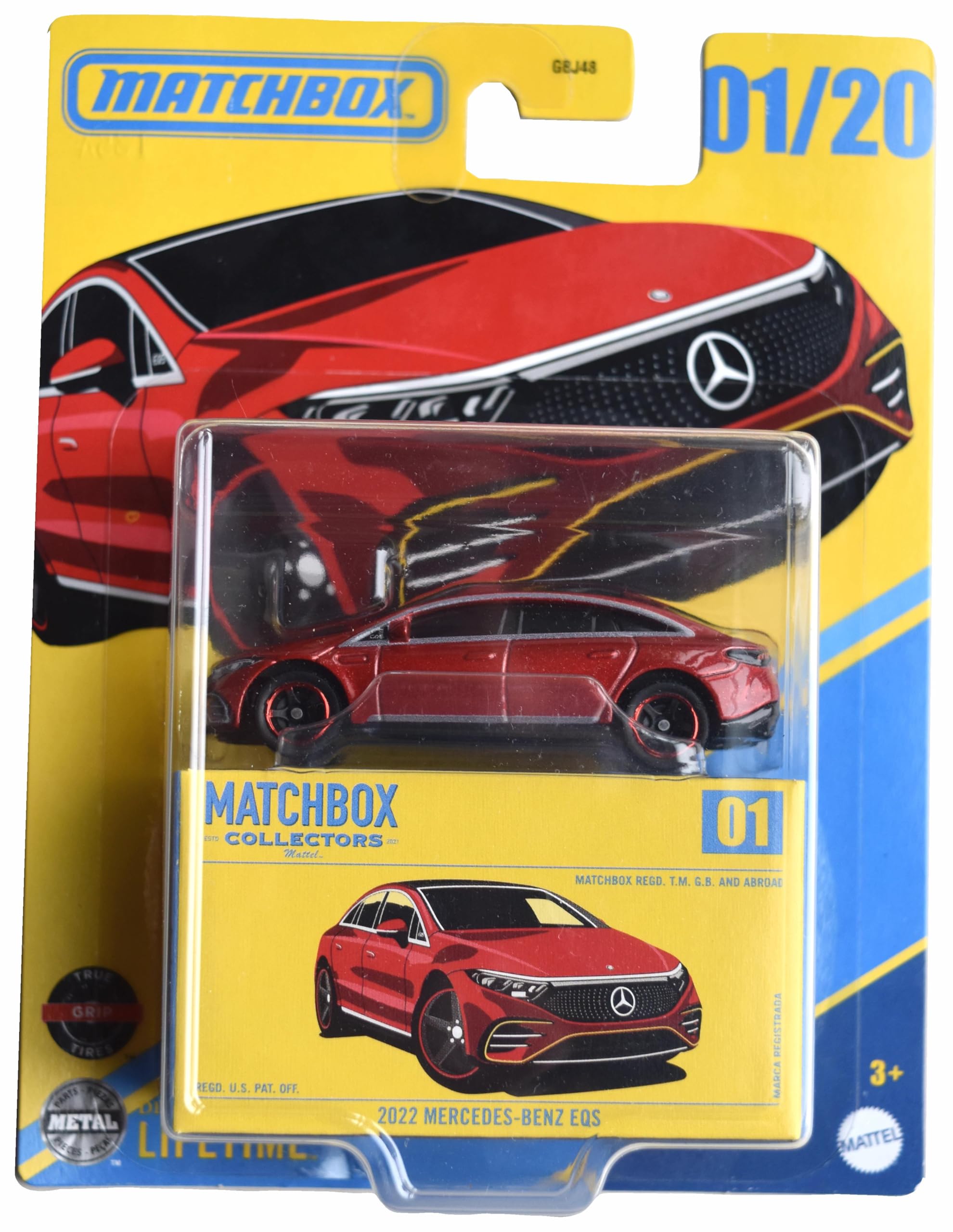 Matchbox 2022 Mercedes Benz EQS, red 1/20