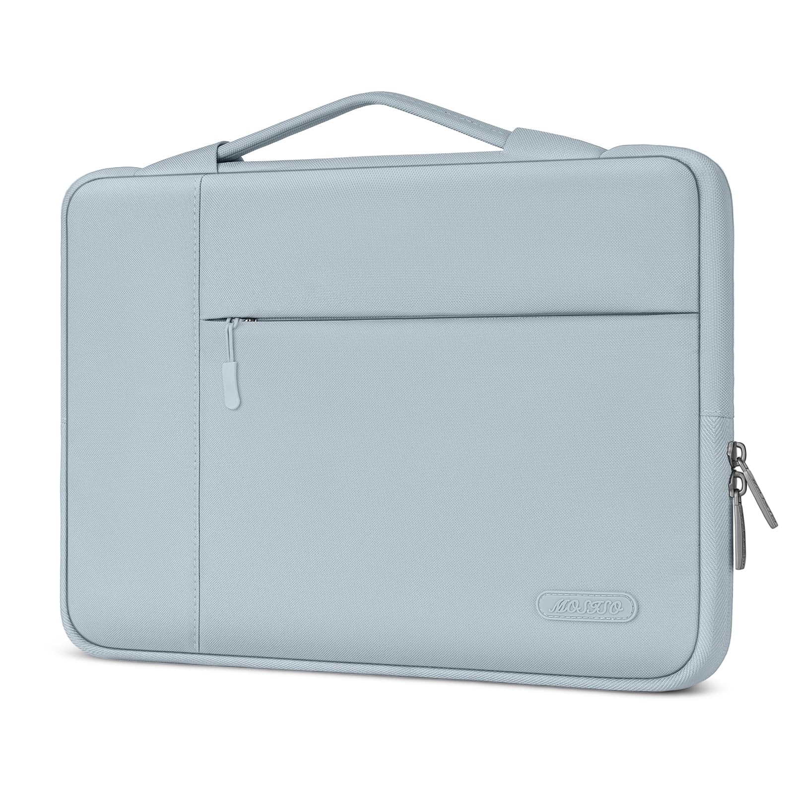 MOSISO Funda Portátil 13,3 Pulgadas, Compatible con MacBook Air 13 Air/Pro 13 / Pro 14, HP DELL ASUS Lenovo Notebook, Blandas Protectora Multifuncional Bolsa,Azul Bebé
