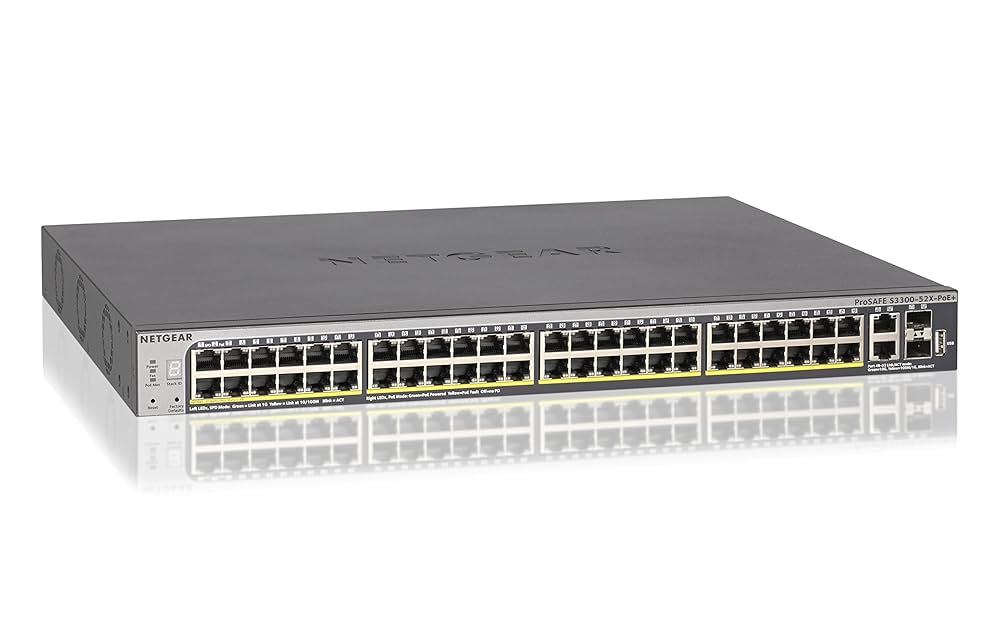 ルーター・ネットワーク機器 NETGEAR ProSAFE S3300-52X NETGEAR製 スタッカブル・スマートスイッチ S3300-28X/S3300-52X