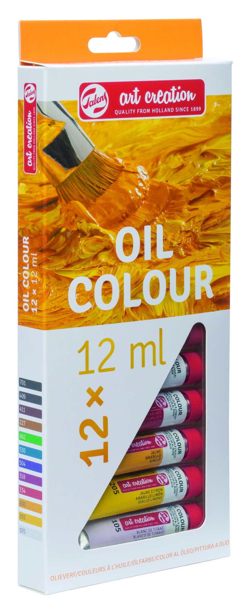 Talens Art Creation Oil Paint Starter Set with 12 Colors (12 ml tubes) | Painting for Adults