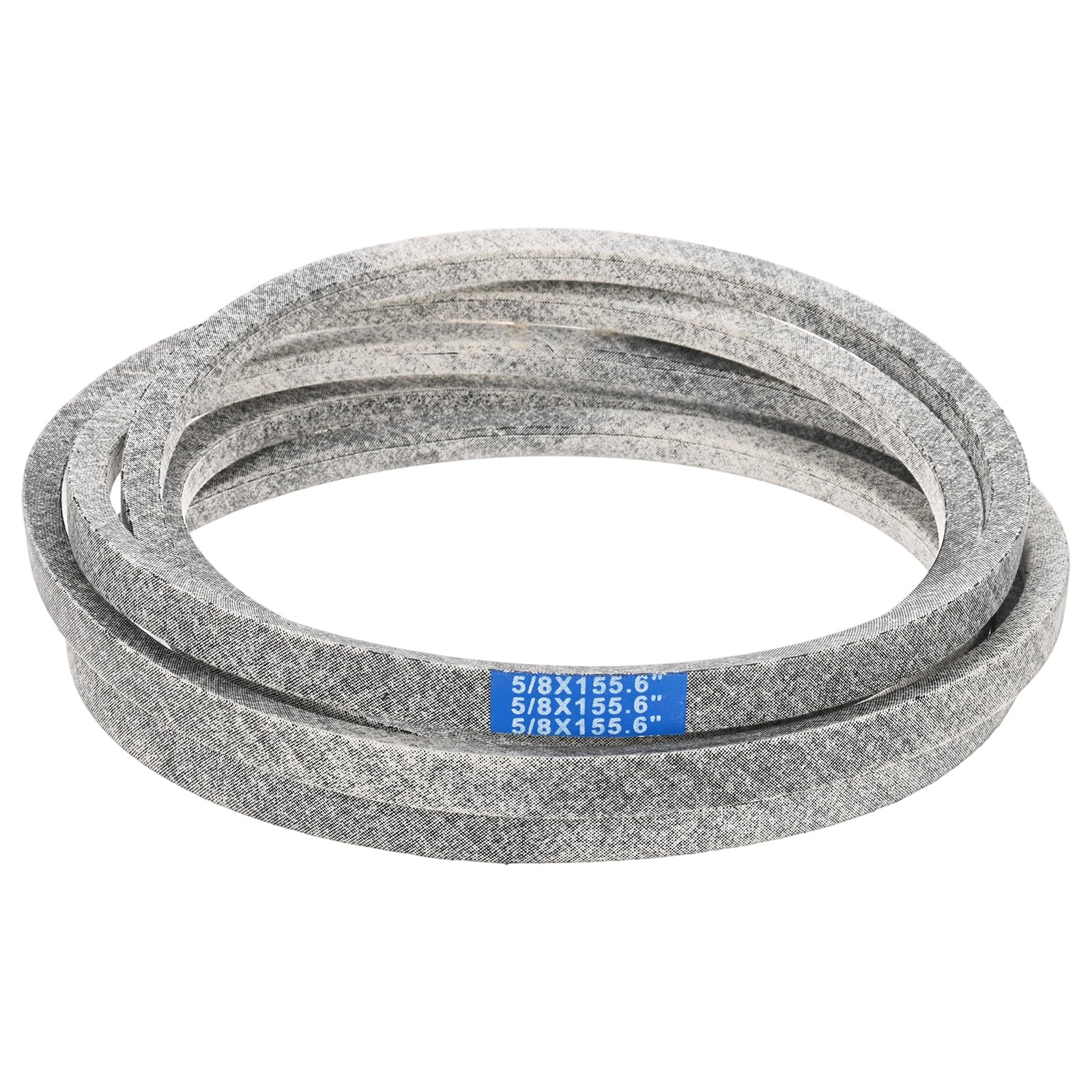 M METERXITY 5/8 x 155.6 Inch Mower Deck Belt Lawnmower Drive Aramid Fiber Construction Garden Mower Transmission Belt Durable Replacement for Most Lawnmowers Gray
