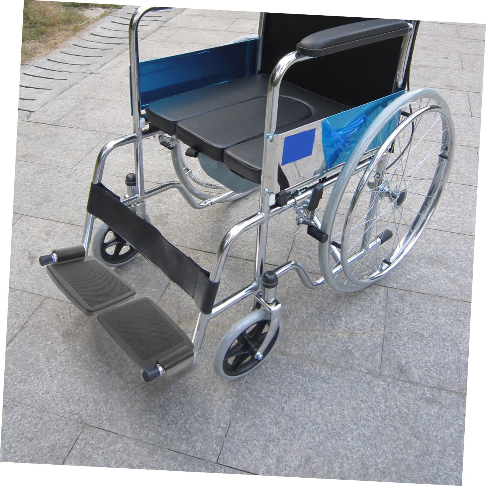 Reposapies de Silla de Ruedas 2 Piezas, Accesorio para Silla de Ruedas en Pp Negro, Antideslizante y Seguro, para Usuarios y Cuidadores