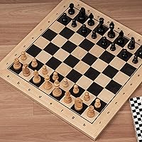 Vista 5 de A&A Tablero de Ajedrez Profesional de Madera de Torneo de 21.25"/Madera de Ébano e Incrustaciones de Arce / Cuadrados de 2.25" con Notación