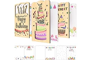 3 Pcs Wood Birthday Cards For Friends And Family