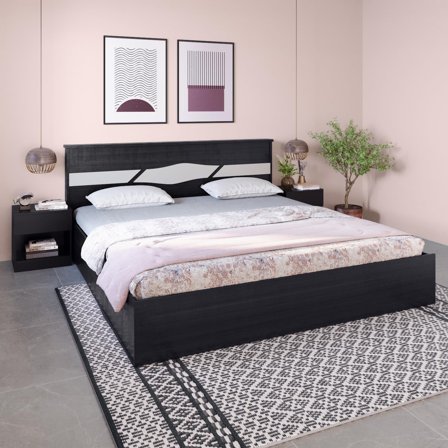 GODREJ INTERIO Bed, Arcadia V2 King Size Engineered Wood Bed with Half Hydraulic Storage, 1-Year Warranty, Colarain, Particle Board-image-11