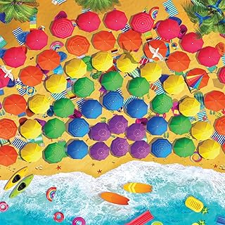 Buffalo Games - Rainbow Umbrellas - 300 Large Piece Jigsaw Puzzle for Adults Challenging Puzzle Perfect for Game Nights - Finished Puzzle Size is 21.25 x 15.00