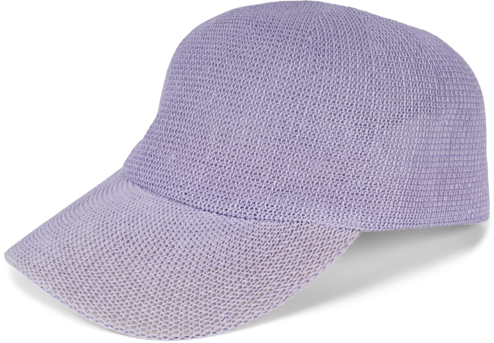 Stylebreaker Women's Lilac Unisex Paper Straw Baseball Cap Unicoloured, Airy Summer Basecap, Metal Buckle Adjustable 04023090, Colour:
