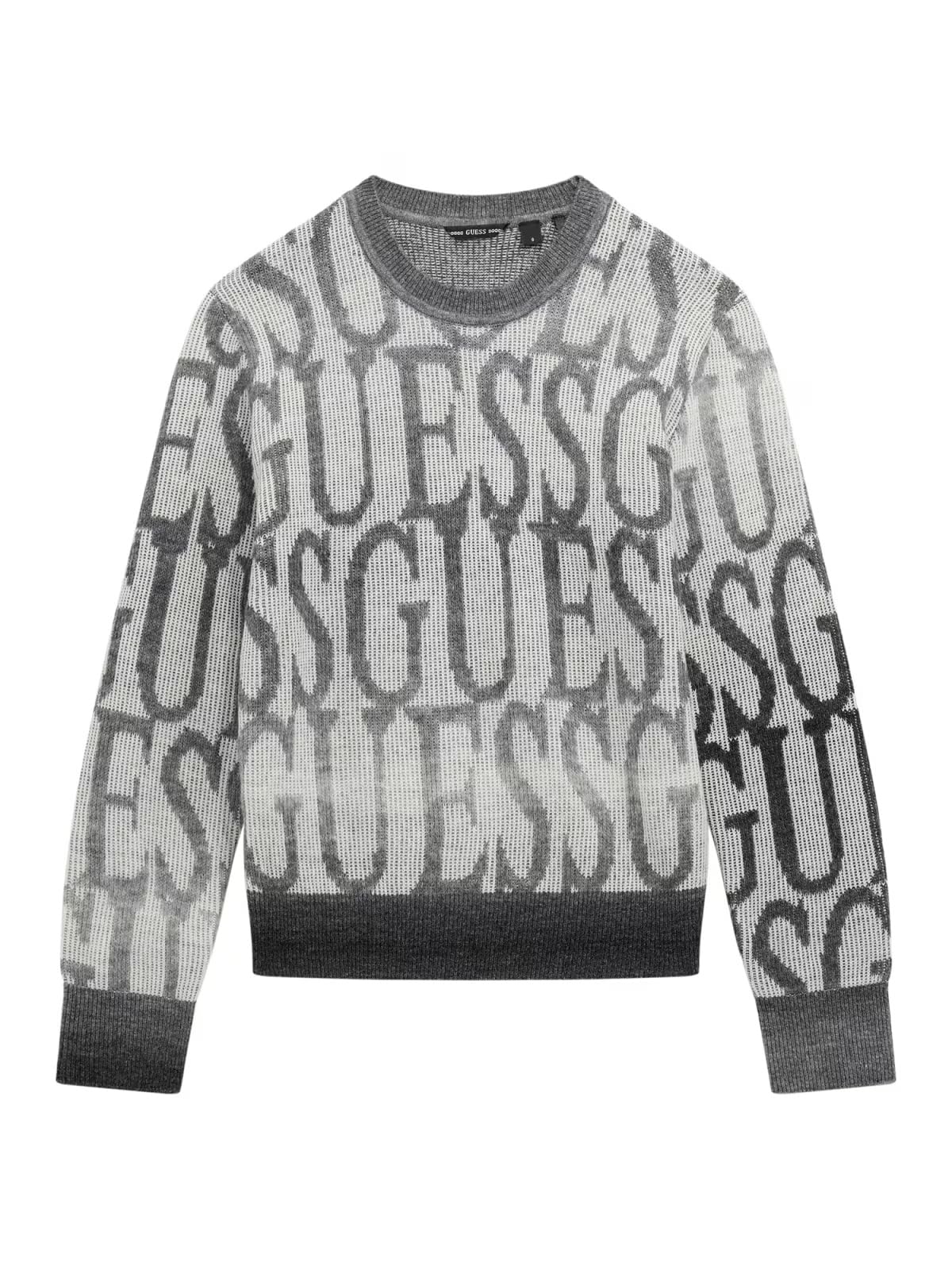 GUESS Maglione Invernale Ragazzo 18 Anni - 180 cm Color Grigio con Scritte sfumate