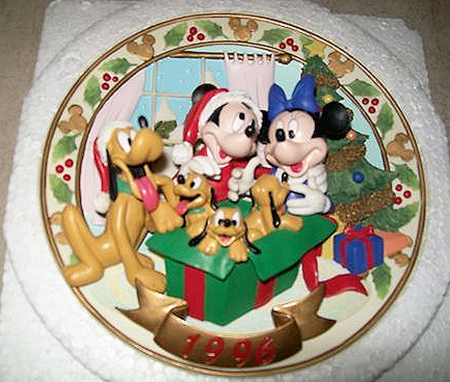 ☆ディズニー　エネスコ　アメリカ ミッキー クリスマス　3Dプレート 1996 ☆ディズニーエネスコアメリカ ミッキー クリスマス3Dプレート 1996