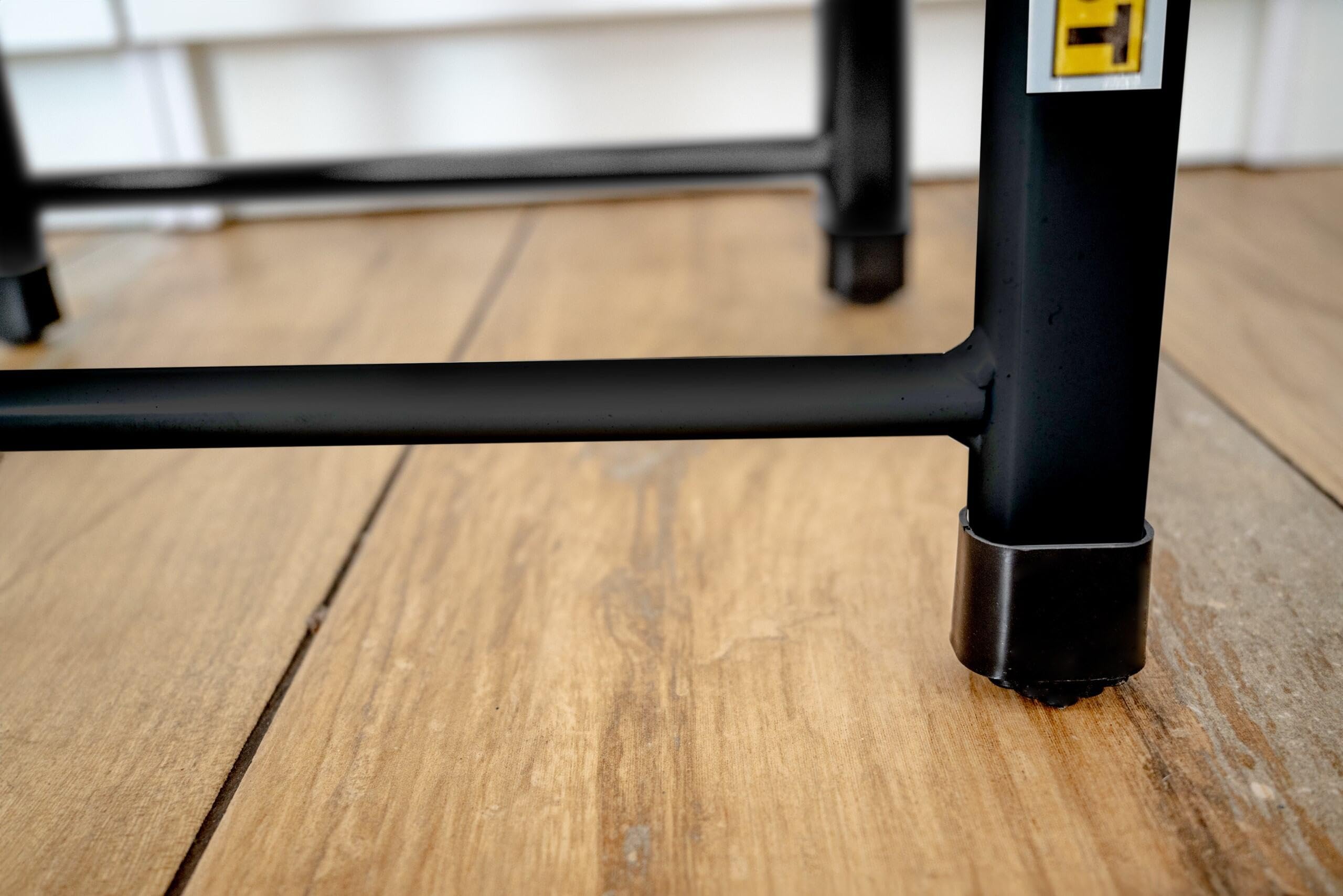 Drabest - Gradini in Acciaio Nero - Piedini Antiscivolo, Piattaforma Ampia e Confortevole - Carico Massimo 150kg - Scaletta, Gradini Laterali, Sgabello - 2 Gradini