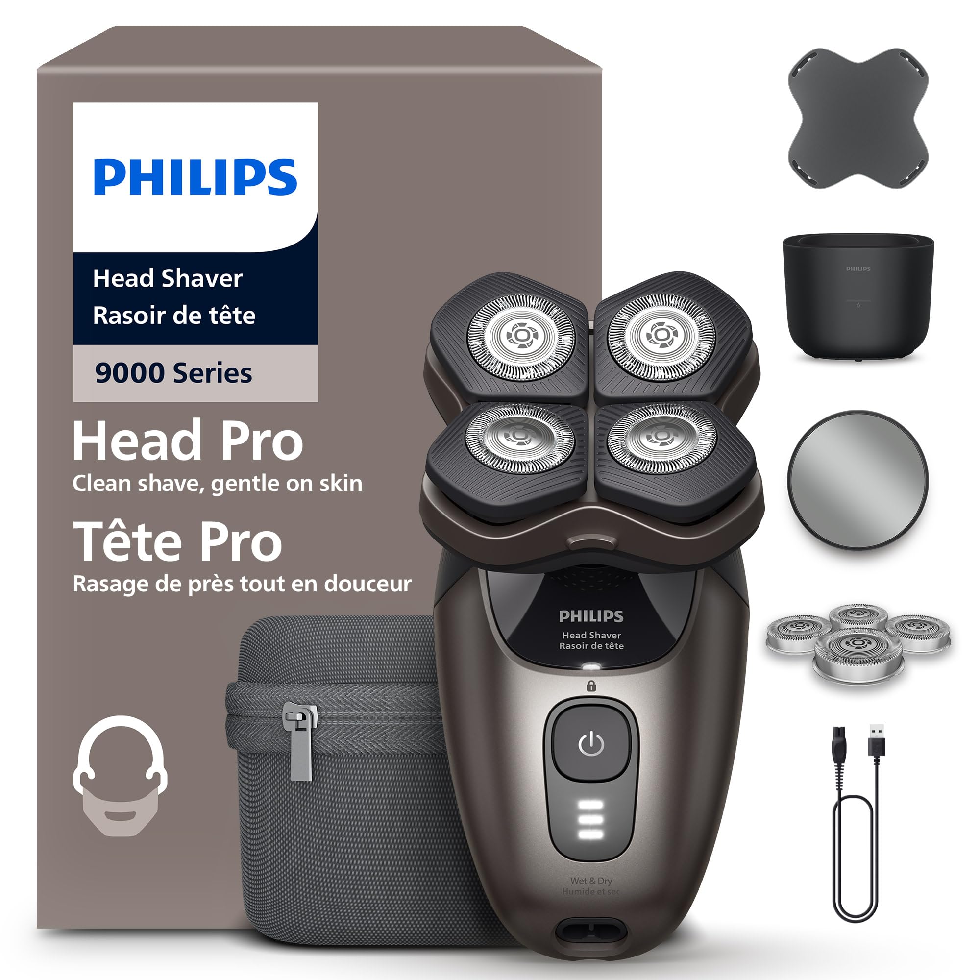 Philips Head Shaver Pro 9000 Series - Skull Shaver For Men