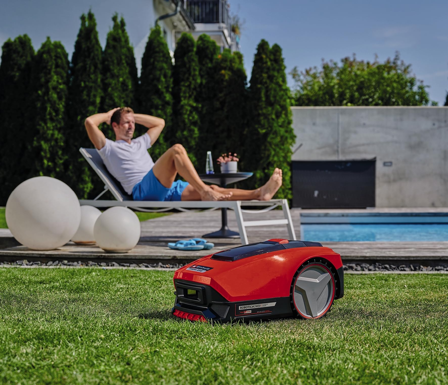 Einhell Mähroboter FREELEXO 550 Kit Power X-Change (18V, bis 35% Steigung, Stoß-/Kipp-/Hebe-/Regensensor, inkl. Installations-Kit für 550 m², inkl. 1x 3,0 Ah Akku)