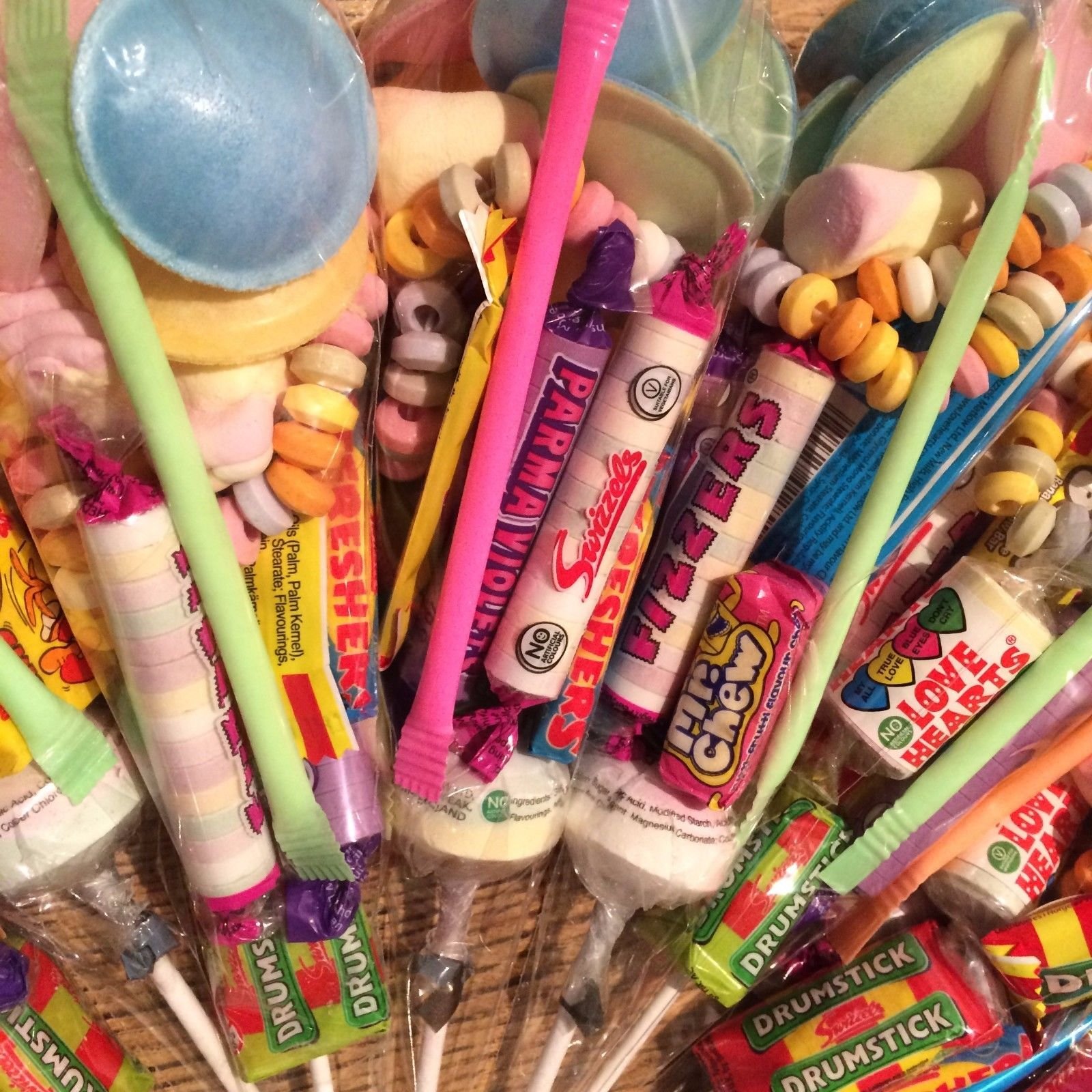 eventabox Pre Filled Retro Sweet Cones Kids Party Bags Children's Birthday (15)