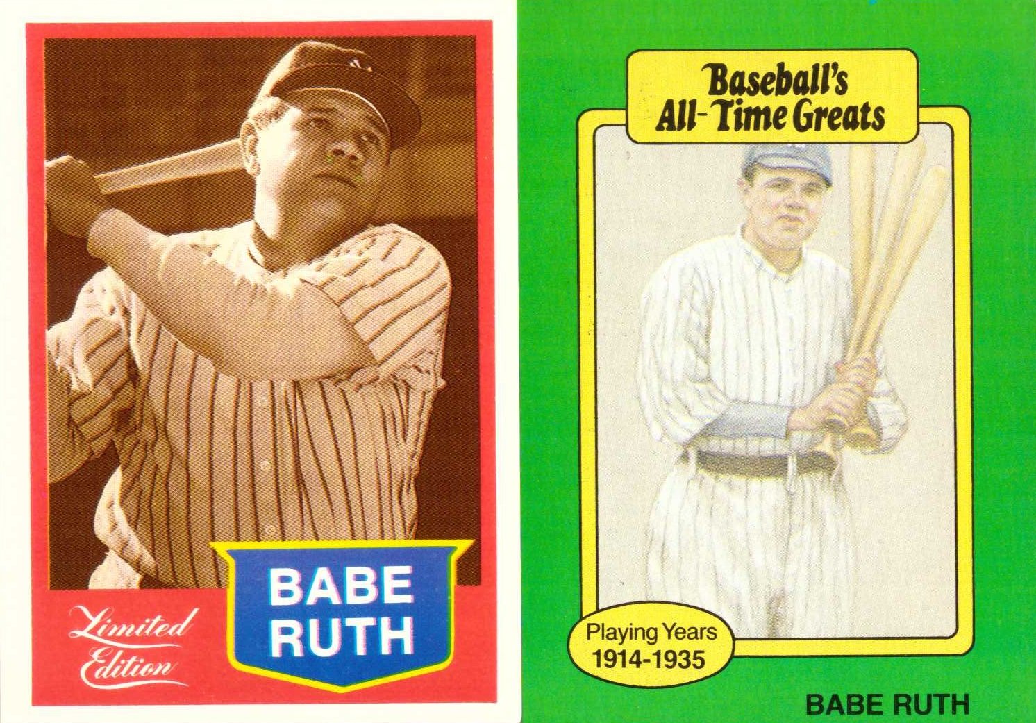 Amazon.com: Babe Ruth New York Yankees Lot of 2 Baseball Cards :  Collectibles & Fine Art