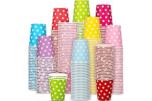 Polka Dot Party Pack Cups - Individual 9 oz Paper Cups for Any Occasion