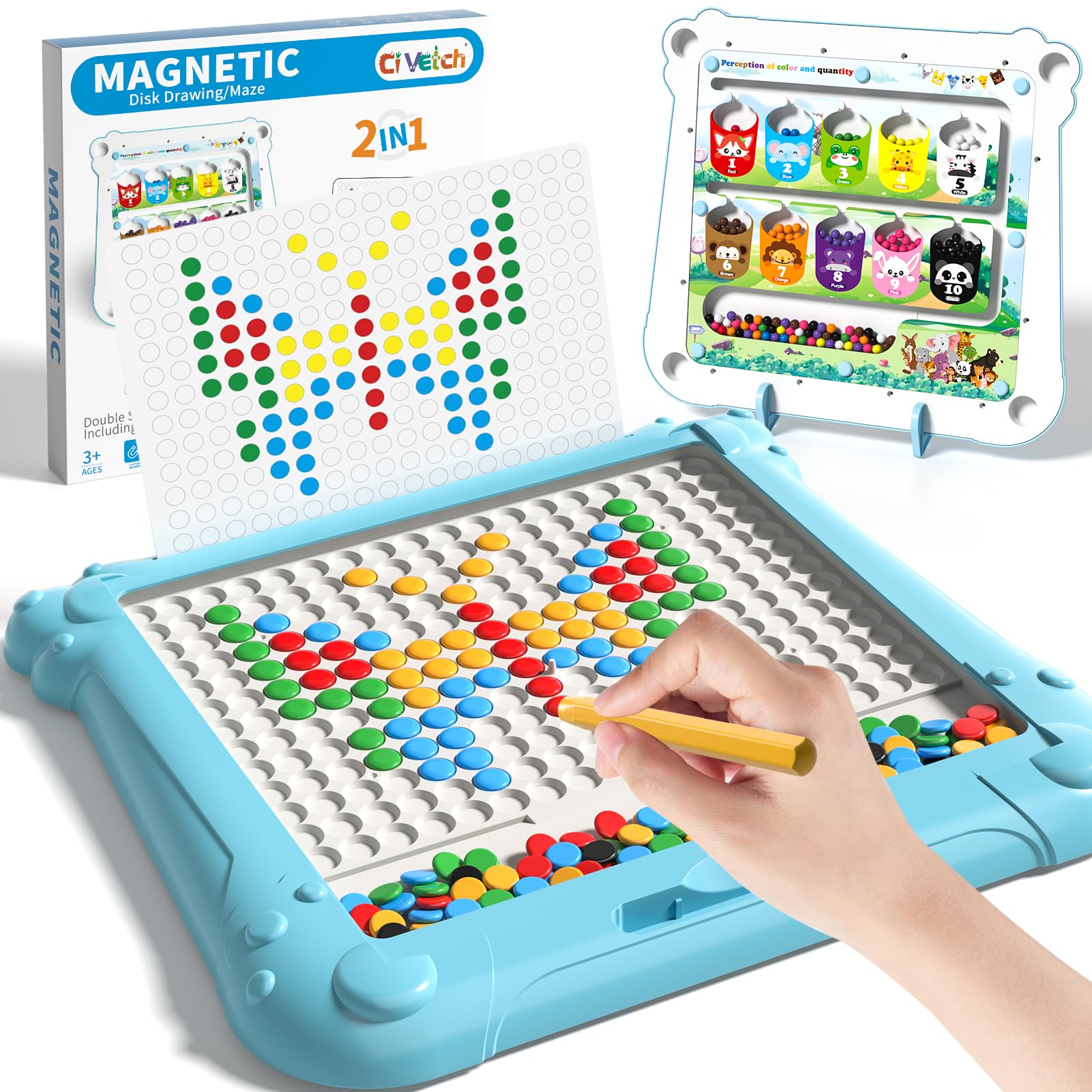 Amazon.com: 2-IN-1 Large Magnetic Drawing Board for Toddlers Kids