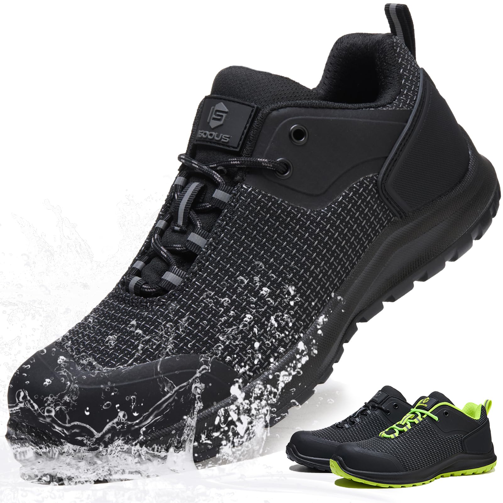 Scarpe Antinfortunistiche Uomo S3 ESD Scarpe da Lavoro Donna Metal Free SRC | FO Scarpe da Cantiere Impermeabili,Tomaia Resistente all'Usura,Supporto per l'Arco Plantare